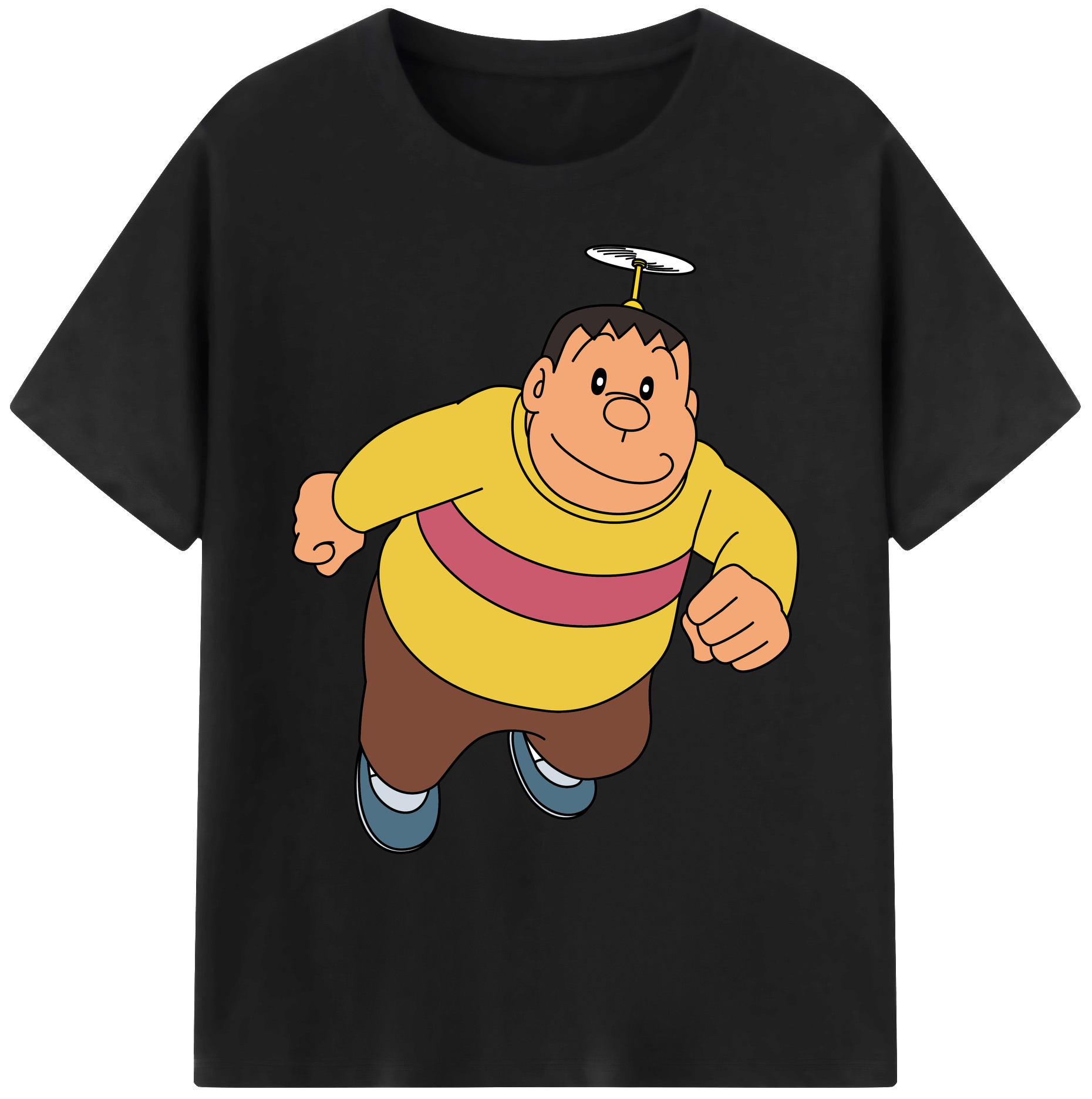 （画像用） ドラえもん 剛田武 Doraemon Gouta Takeshi 綿100％ メンズ半袖Tシャツ｜肌触りやわらか＆通気性