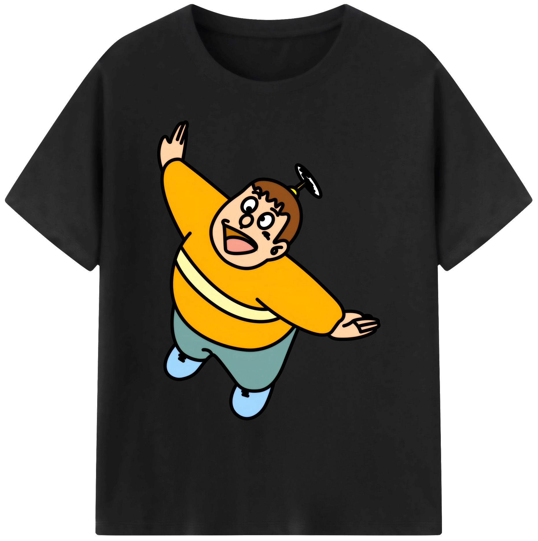 （画像用） ドラえもん 剛田武 Doraemon Gouta Takeshi 綿100％ メンズ半袖Tシャツ｜肌触りやわらか＆通気性