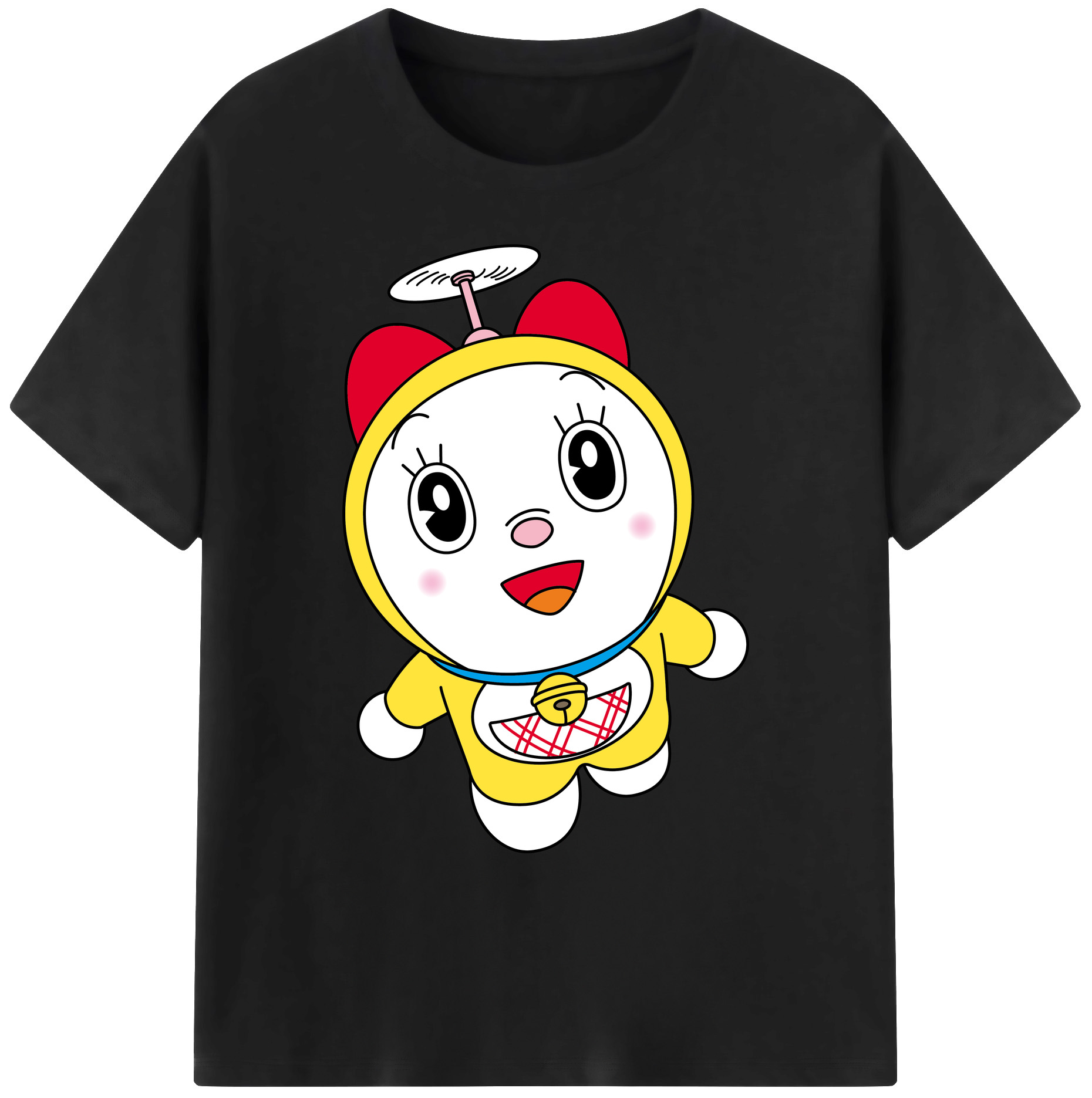 （画像用） ドラえもん ドラミ Doraemon Dorami 綿100％ メンズ半袖Tシャツ｜肌触りやわらか＆通気性