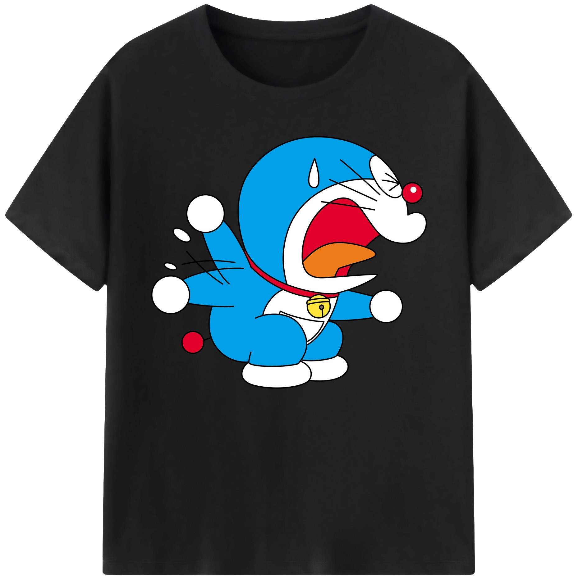 （画像用） ドラえもん Doraemon 綿100％ メンズ半袖Tシャツ｜肌触りやわらか＆通気性