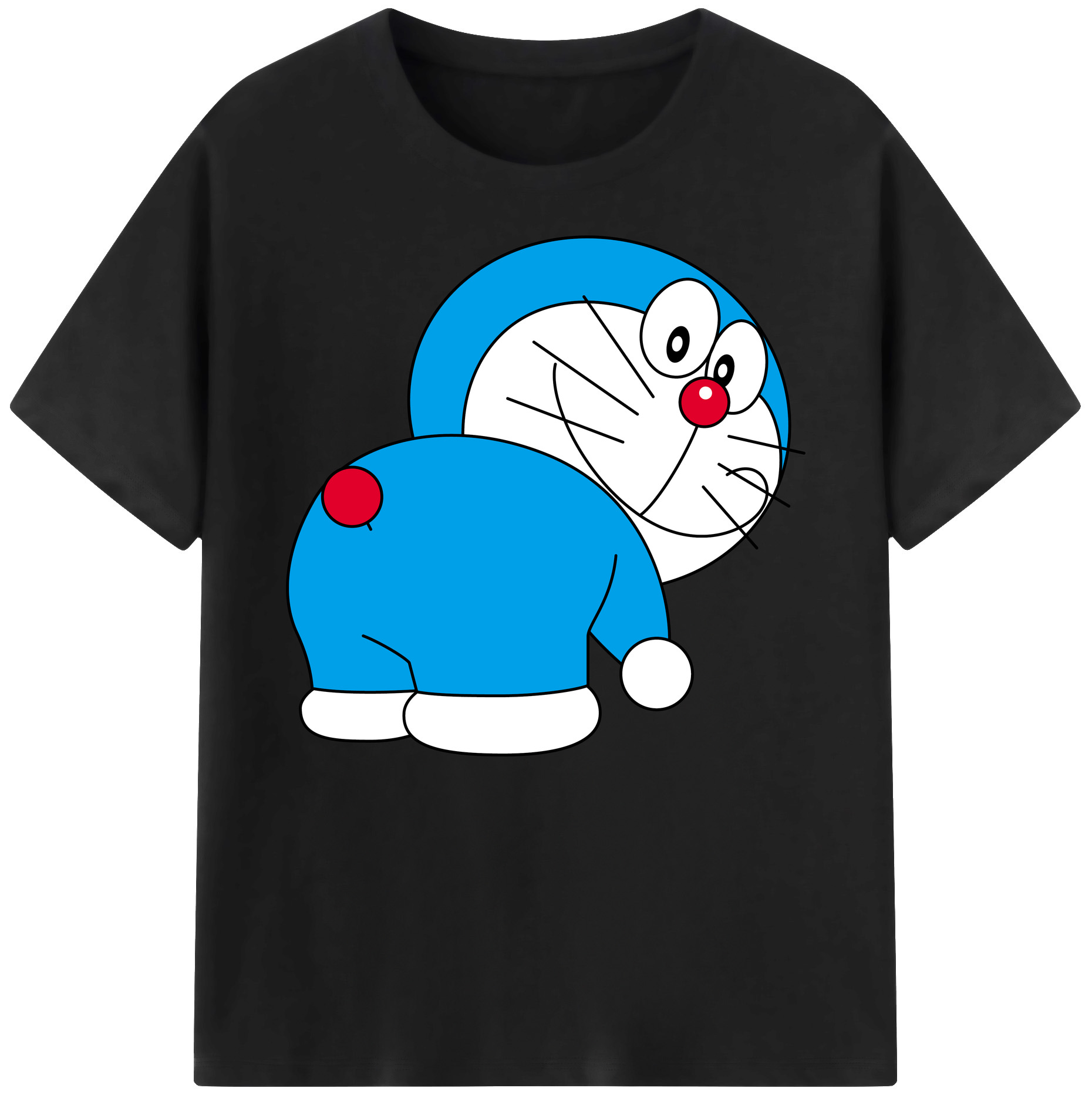 （画像用） ドラえもん Doraemon 綿100％ メンズ半袖Tシャツ｜肌触りやわらか＆通気性