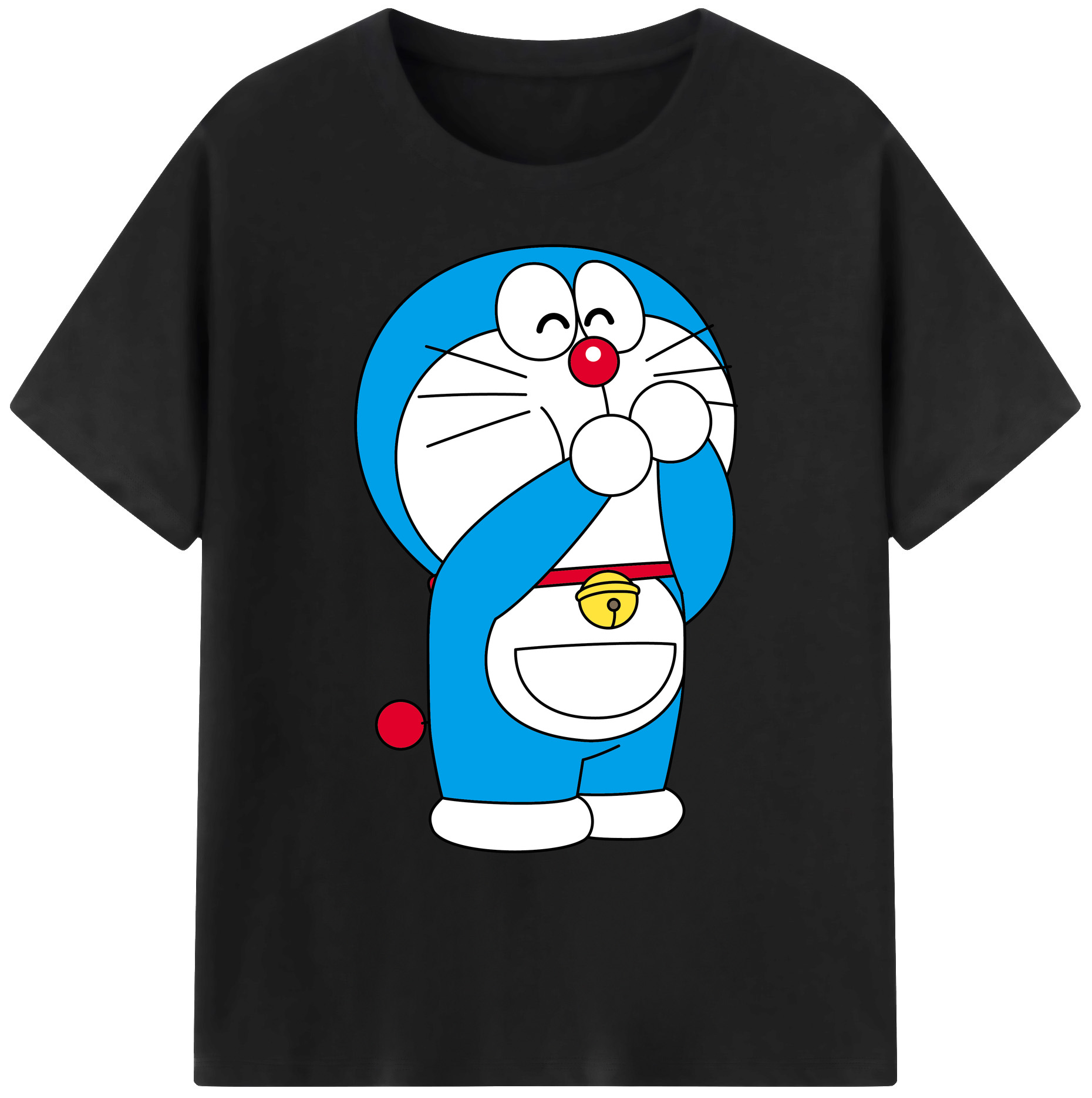 （画像用） ドラえもん Doraemon 綿100％ メンズ半袖Tシャツ｜肌触りやわらか＆通気性
