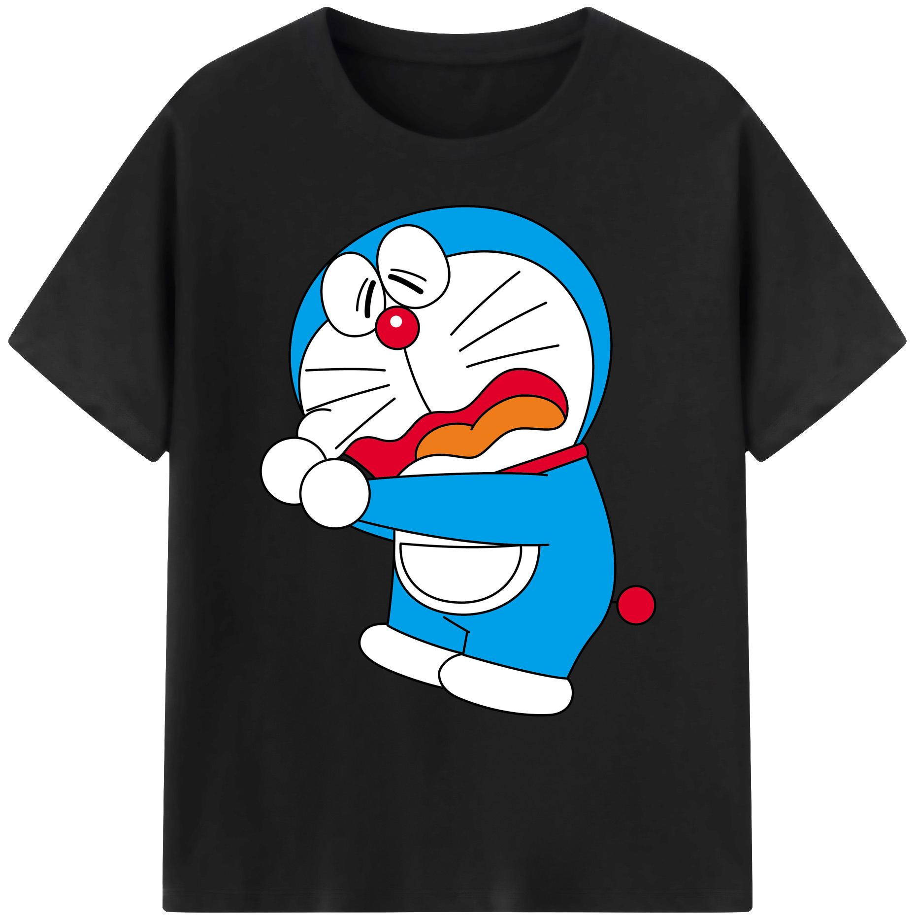 （画像用） ドラえもん Doraemon 綿100％ メンズ半袖Tシャツ｜肌触りやわらか＆通気性