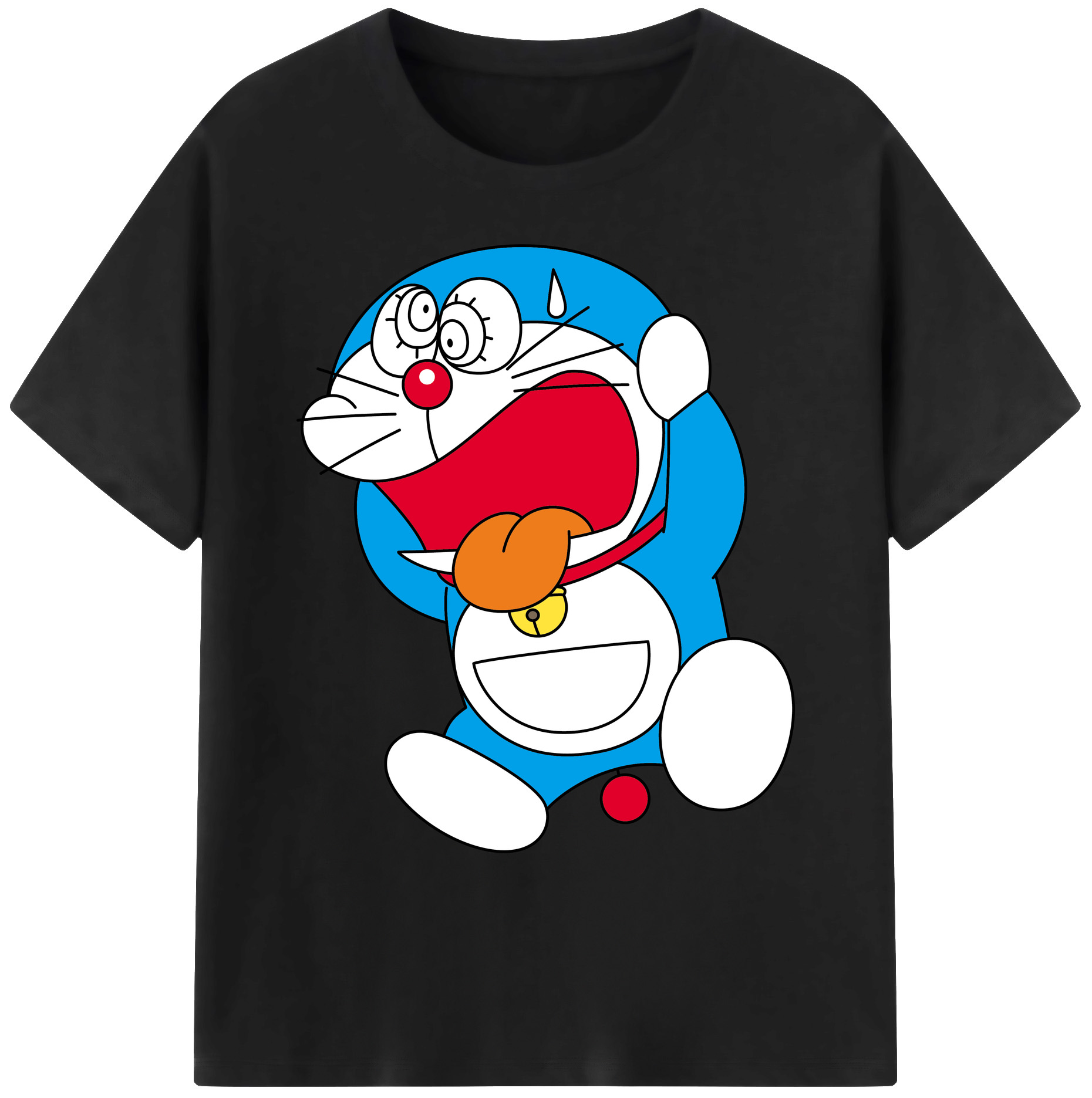 （画像用） ドラえもん Doraemon 綿100％ メンズ半袖Tシャツ｜肌触りやわらか＆通気性