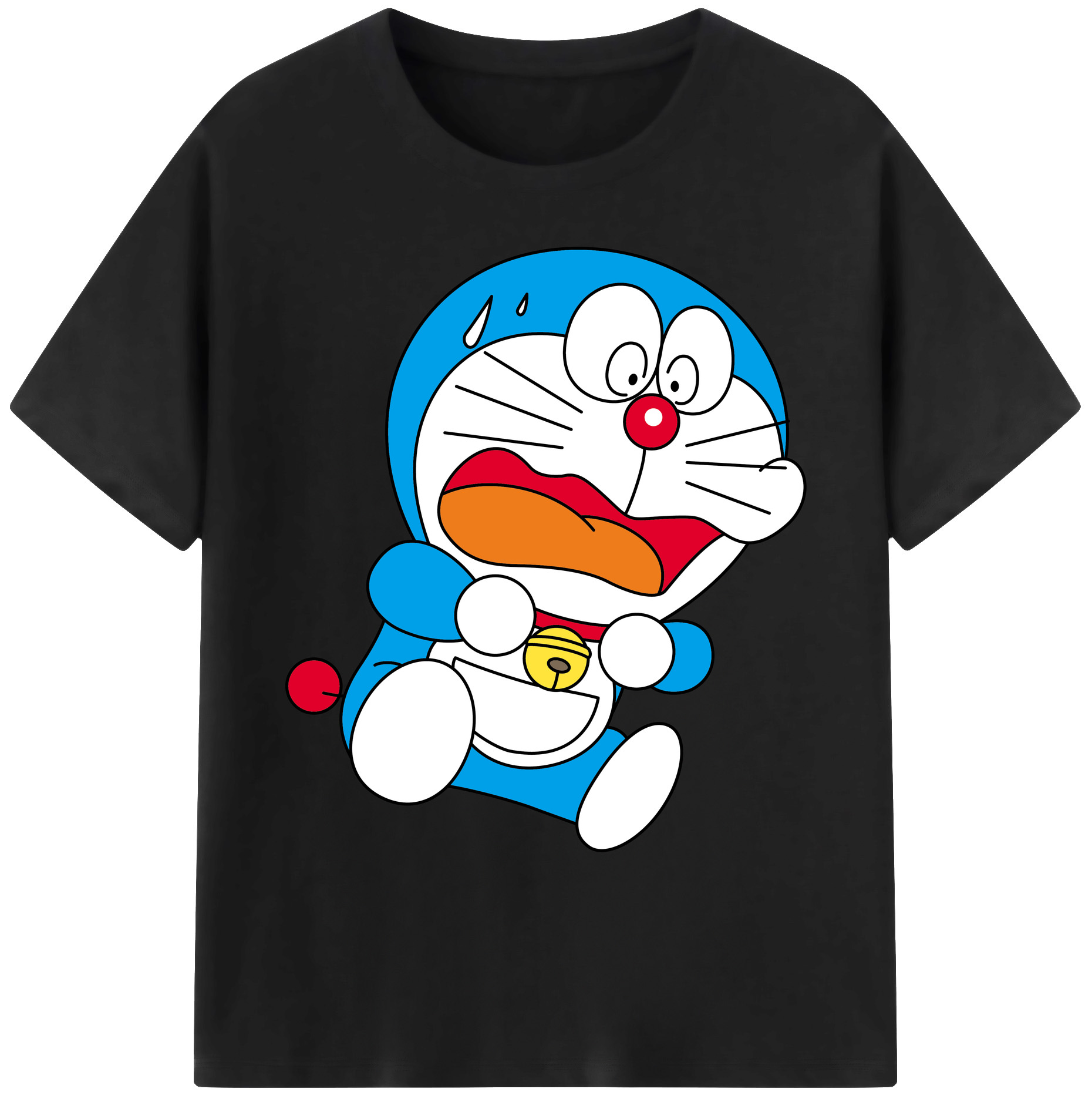 （画像用） ドラえもん Doraemon 綿100％ メンズ半袖Tシャツ｜肌触りやわらか＆通気性