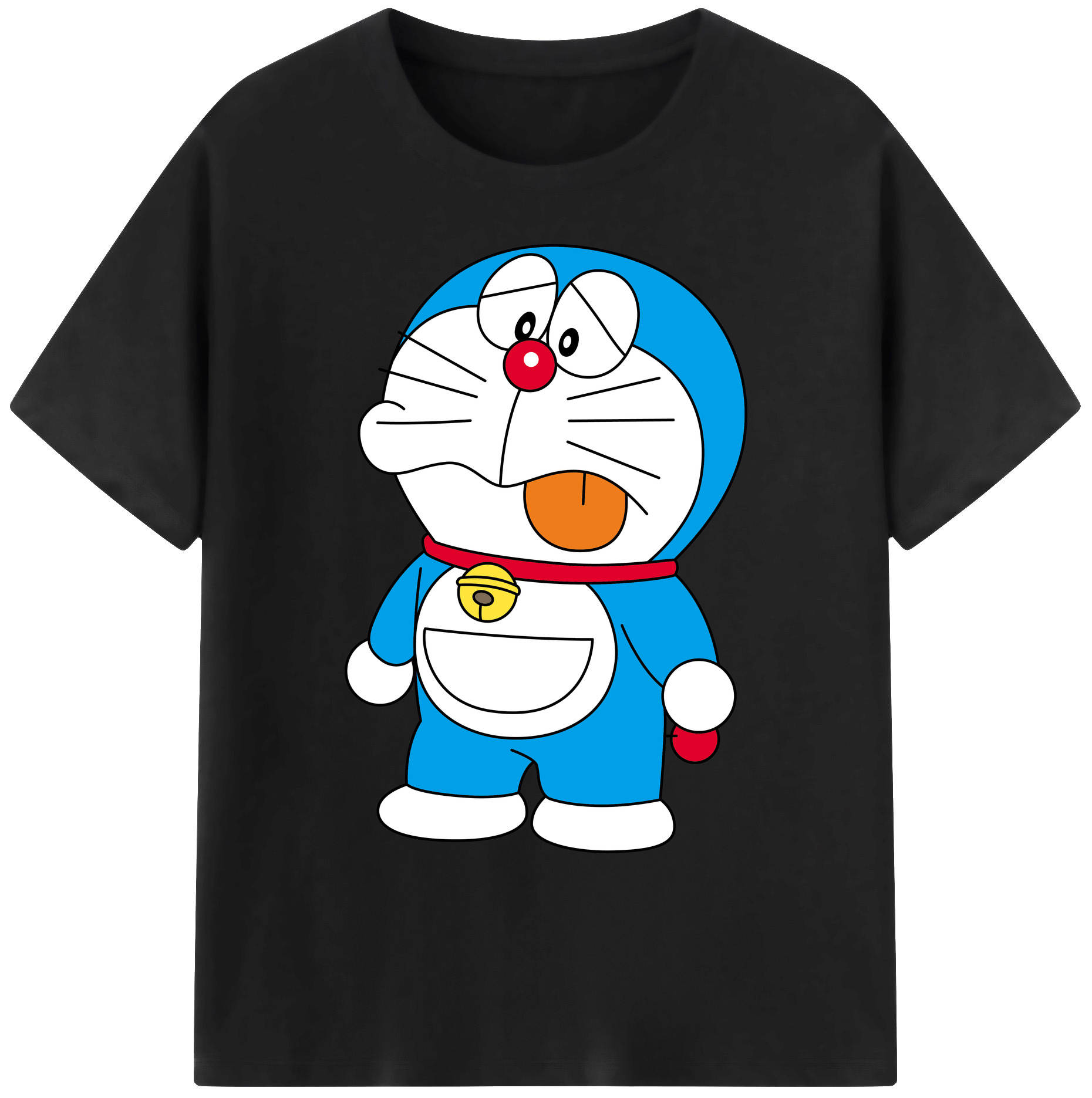 （画像用） ドラえもん Doraemon 綿100％ メンズ半袖Tシャツ｜肌触りやわらか＆通気性