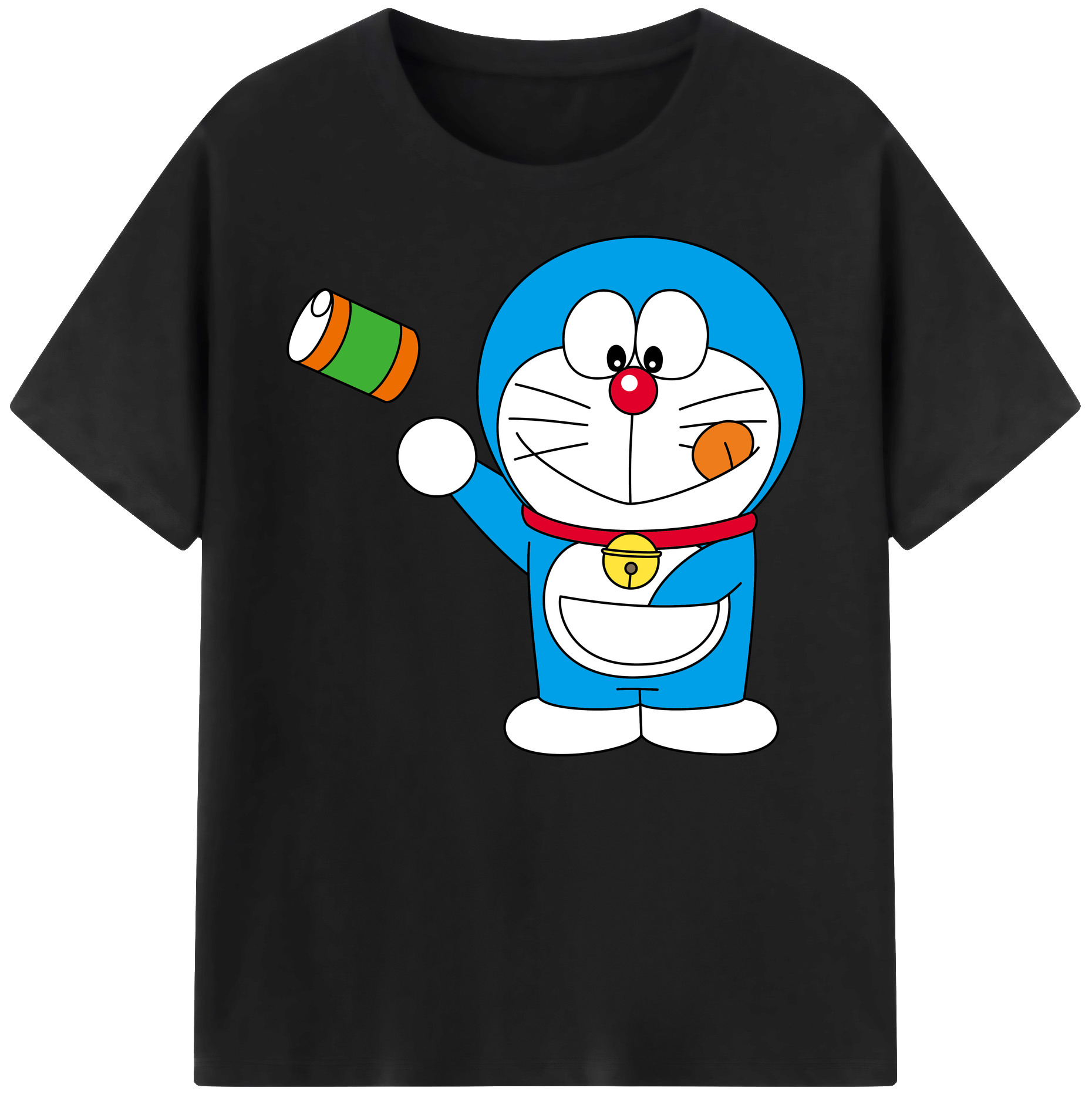 （画像用） ドラえもん Doraemon 綿100％ メンズ半袖Tシャツ｜肌触りやわらか＆通気性