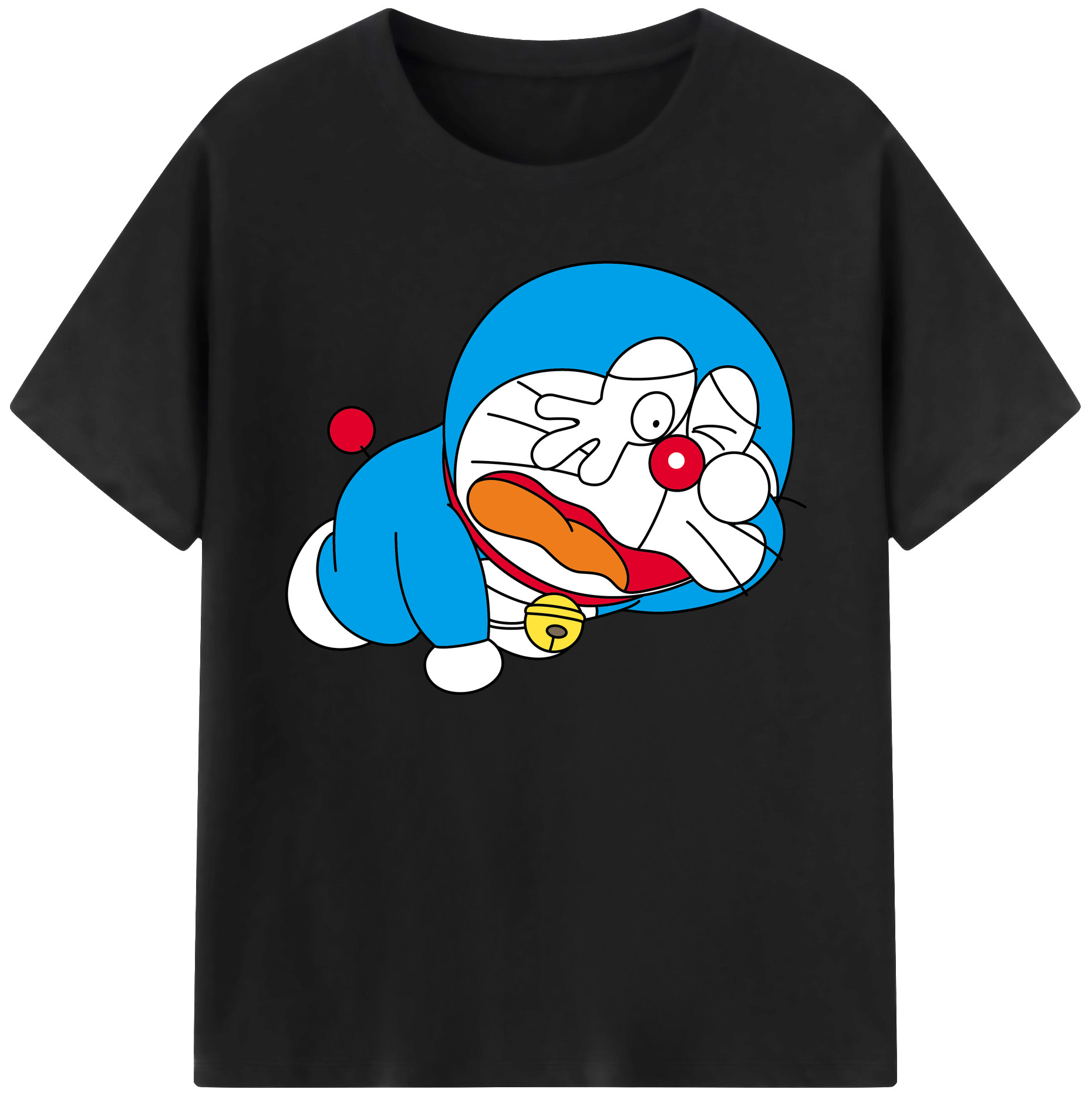 （画像用） ドラえもん Doraemon 綿100％ メンズ半袖Tシャツ｜肌触りやわらか＆通気性
