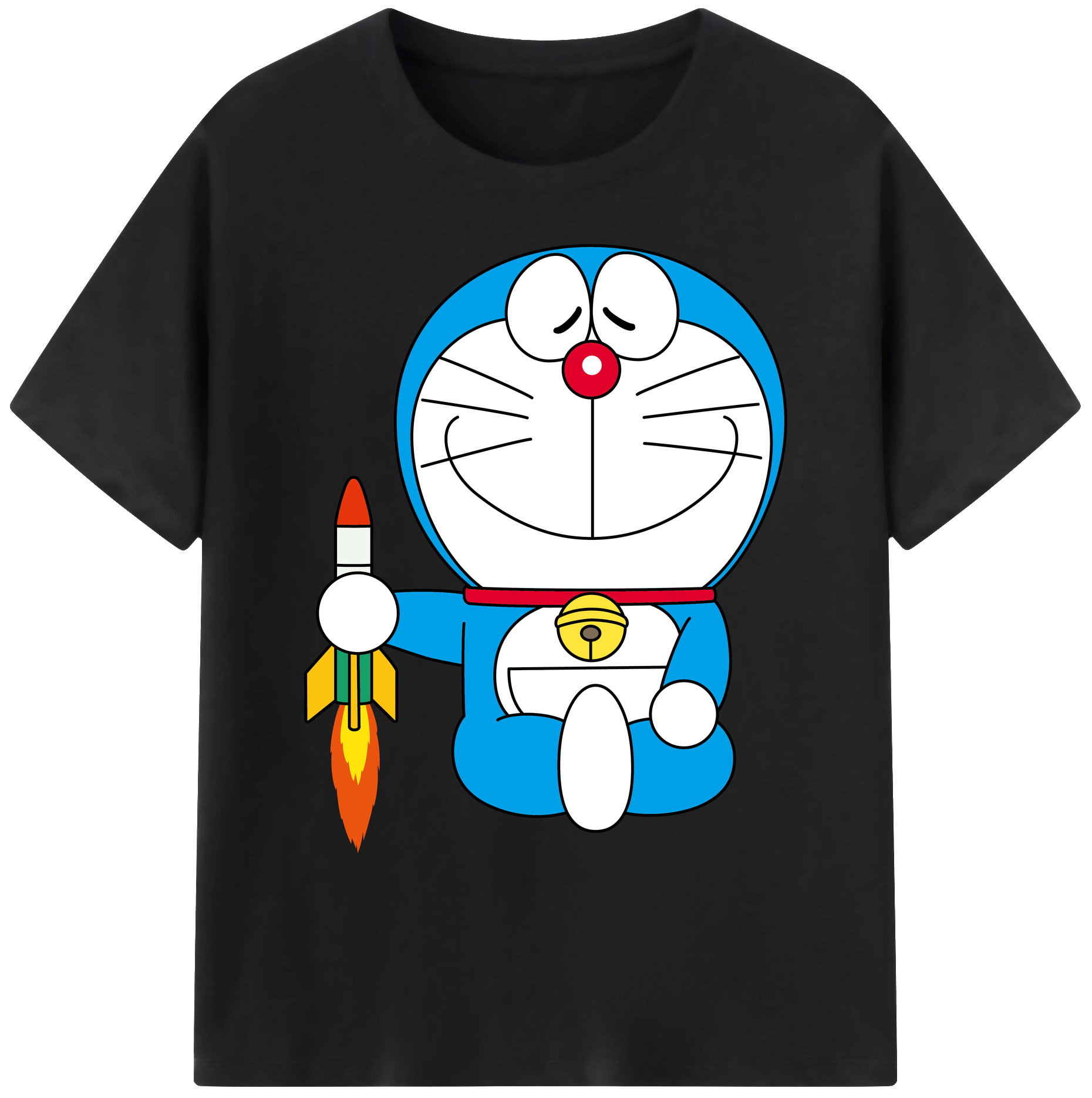 （画像用） ドラえもん Doraemon 綿100％ メンズ半袖Tシャツ｜肌触りやわらか＆通気性