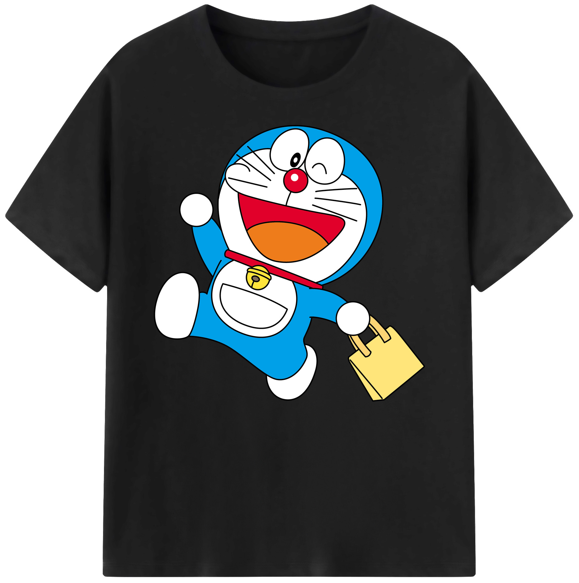 （画像用） ドラえもん Doraemon 綿100％ メンズ半袖Tシャツ｜肌触りやわらか＆通気性
