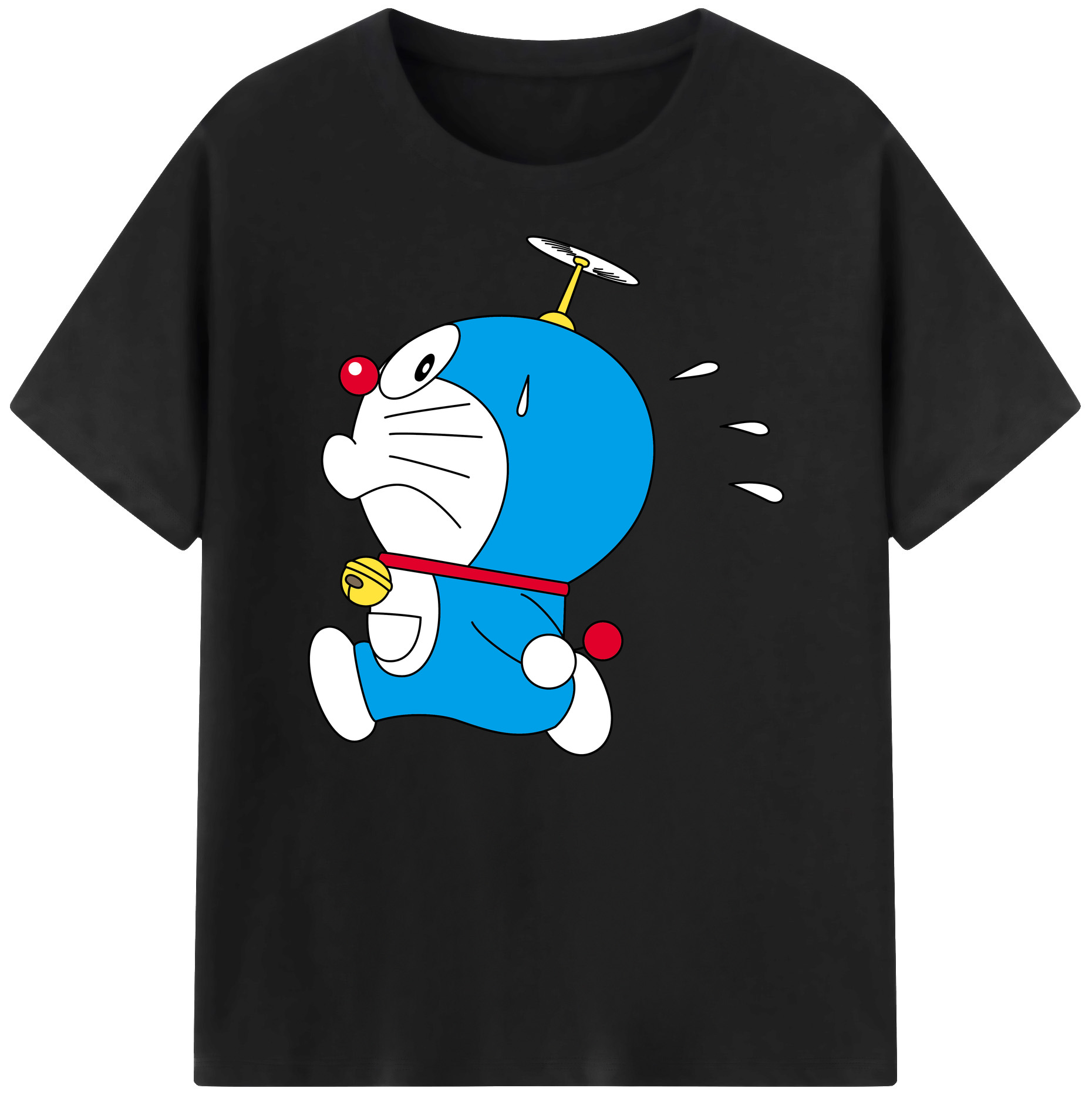 （画像用） ドラえもん Doraemon 綿100％ メンズ半袖Tシャツ｜肌触りやわらか＆通気性