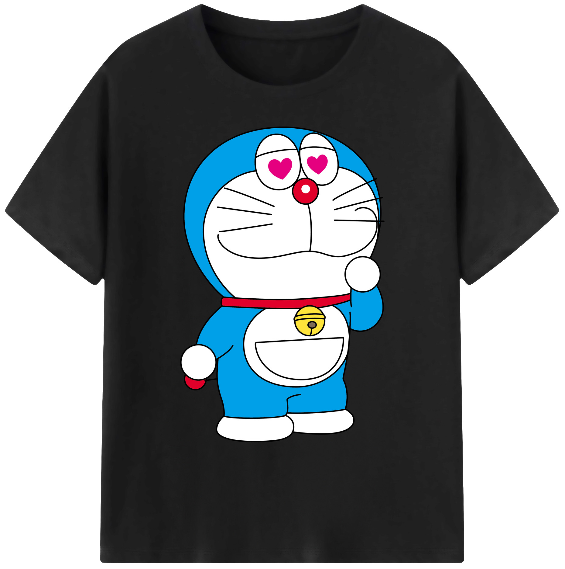 （画像用） ドラえもん Doraemon 綿100％ メンズ半袖Tシャツ｜肌触りやわらか＆通気性