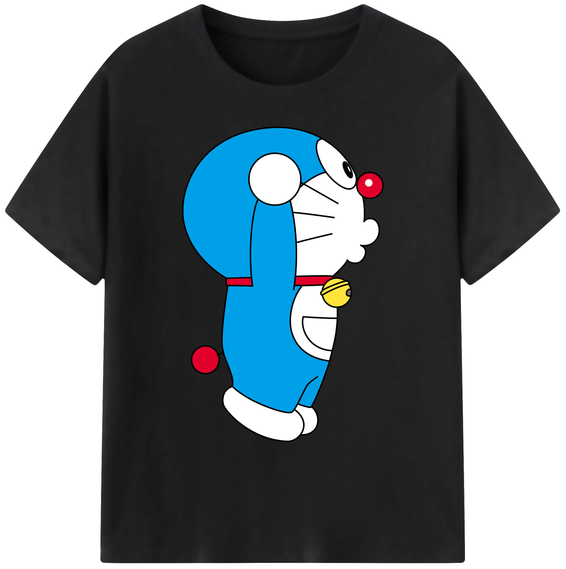 （画像用） ドラえもん Doraemon 綿100％ メンズ半袖Tシャツ｜肌触りやわらか＆通気性