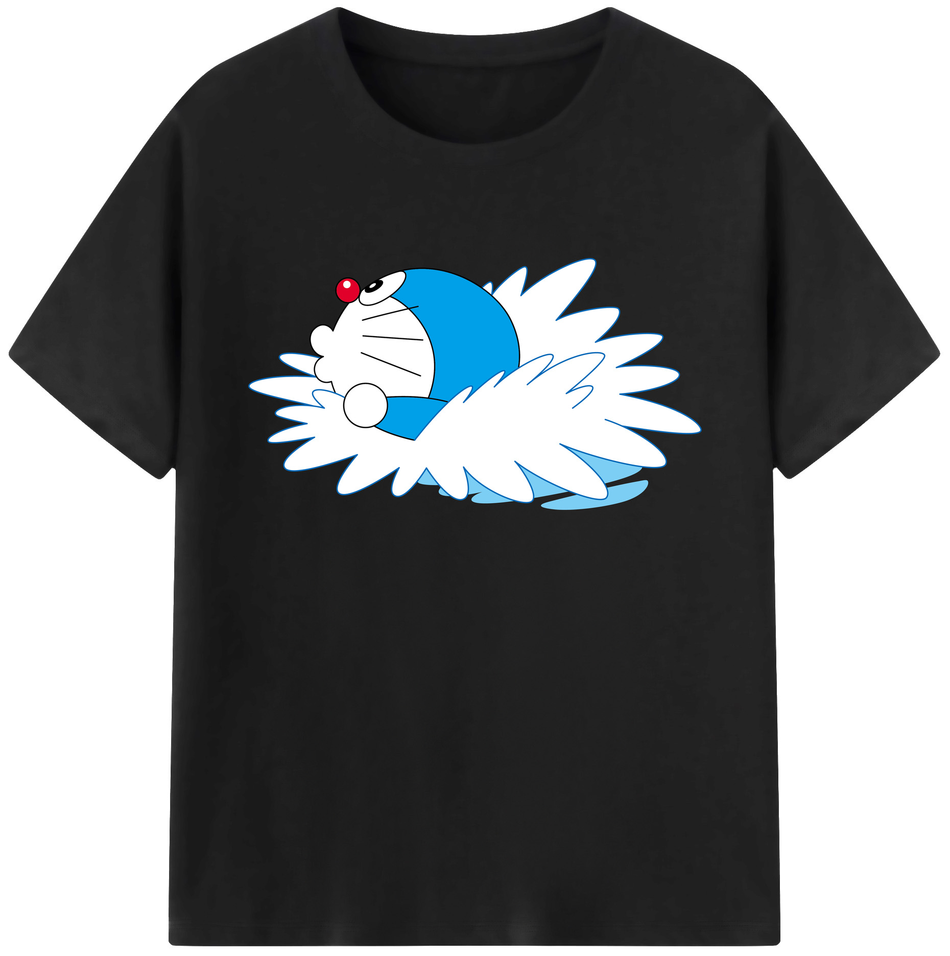 （画像用） ドラえもん Doraemon 綿100％ メンズ半袖Tシャツ｜肌触りやわらか＆通気性