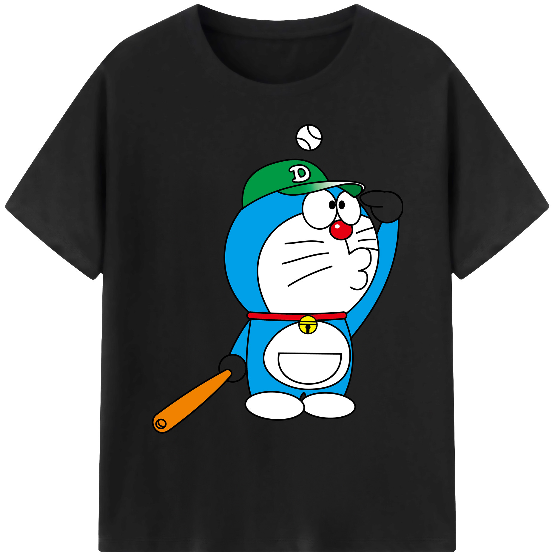 （画像用） ドラえもん Doraemon 綿100％ メンズ半袖Tシャツ｜肌触りやわらか＆通気性