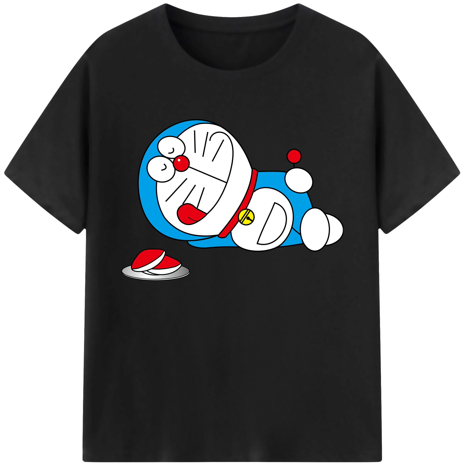 （画像用） ドラえもん Doraemon 綿100％ メンズ半袖Tシャツ｜肌触りやわらか＆通気性