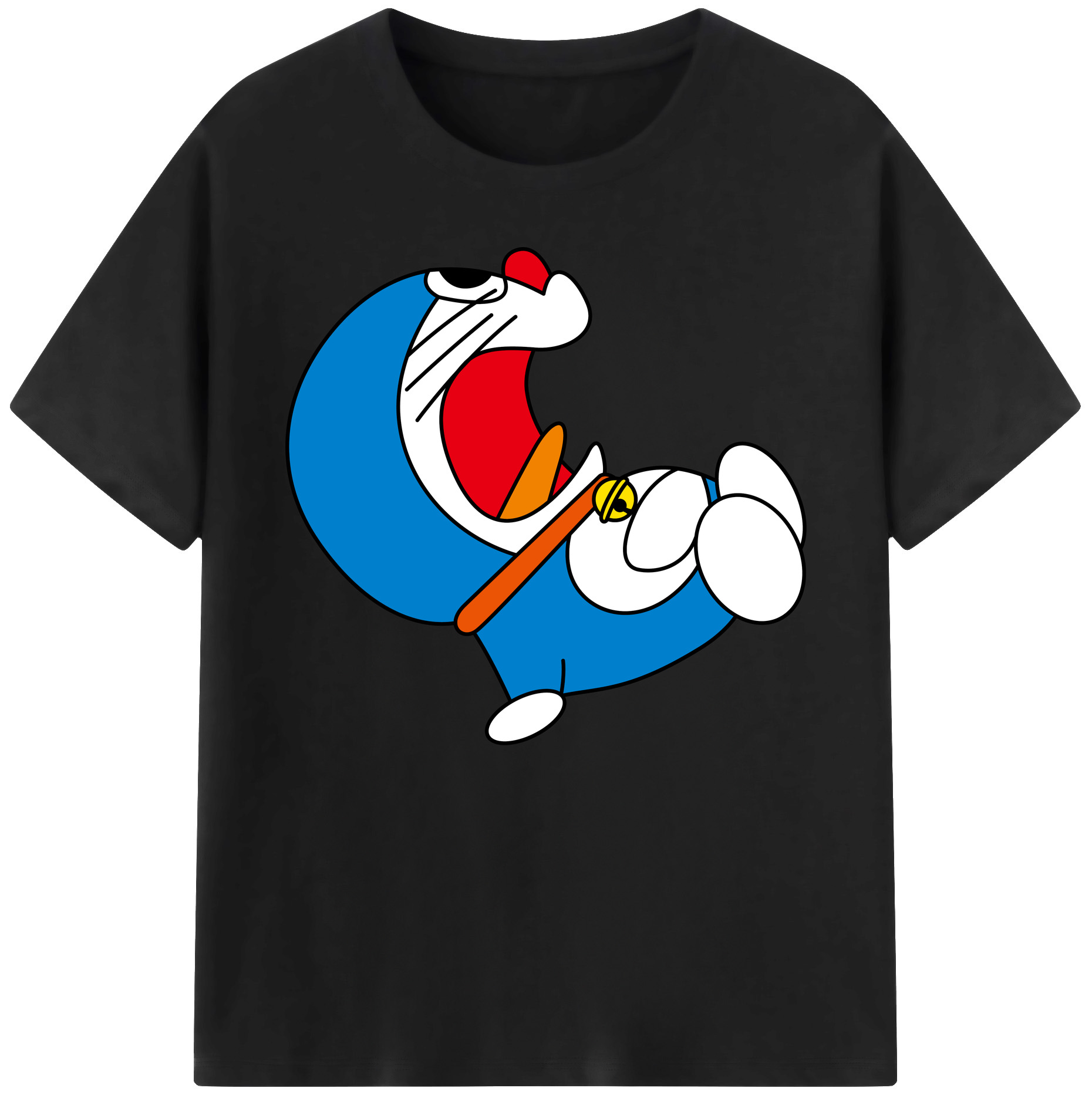 （画像用） ドラえもん Doraemon 綿100％ メンズ半袖Tシャツ｜肌触りやわらか＆通気性