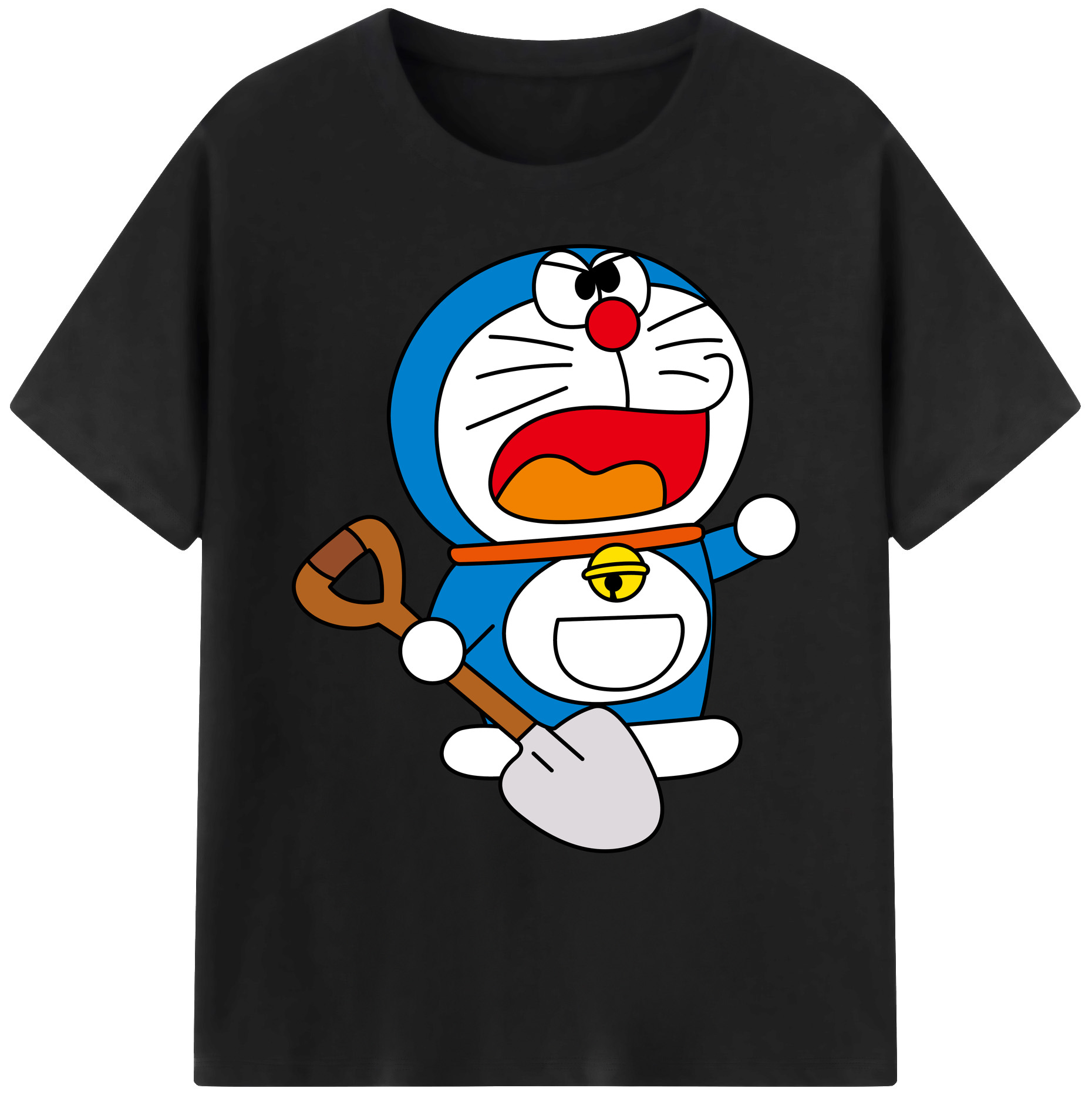 （画像用） ドラえもん Doraemon 綿100％ メンズ半袖Tシャツ｜肌触りやわらか＆通気性