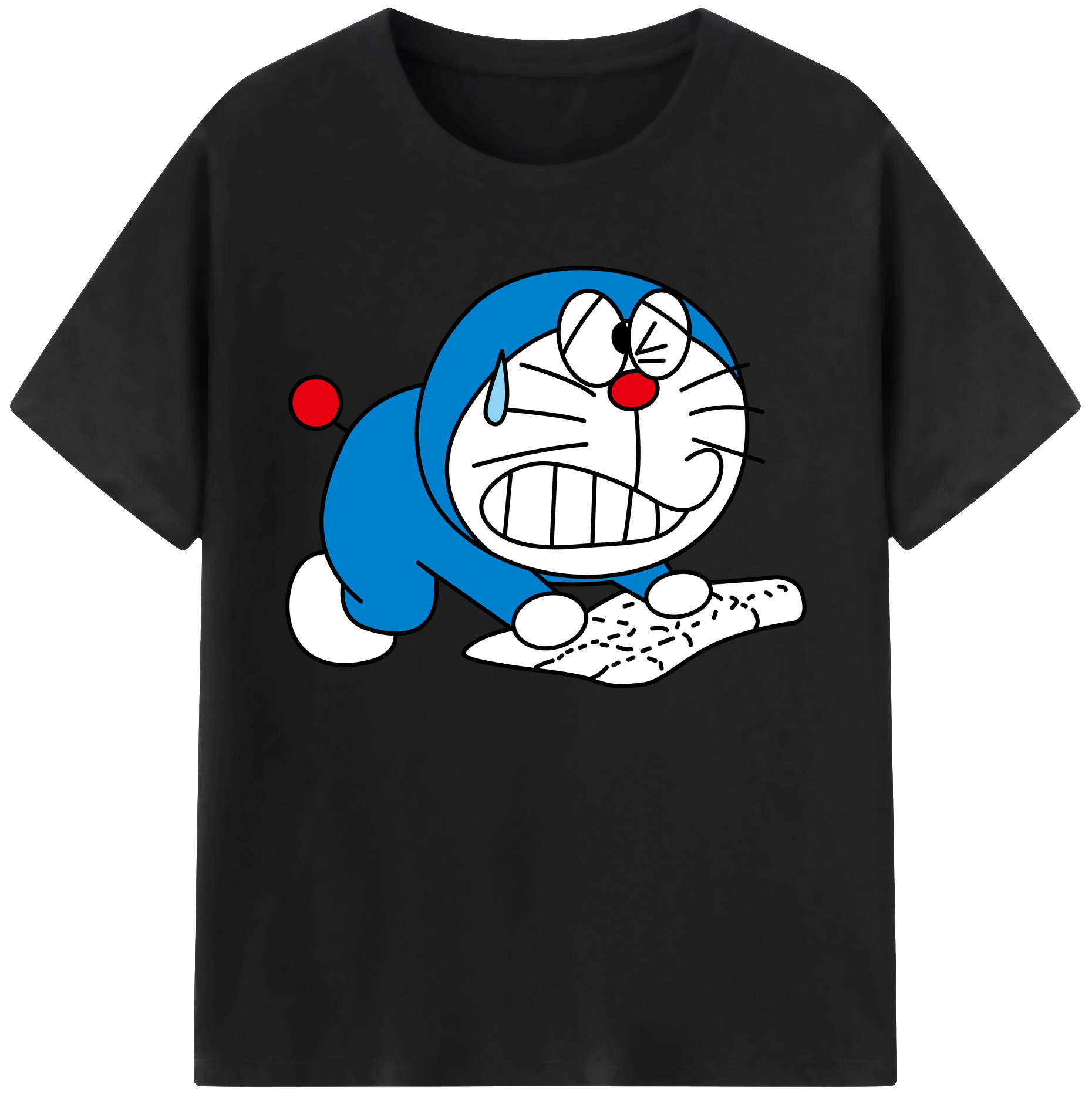 （画像用） ドラえもん Doraemon 綿100％ メンズ半袖Tシャツ｜肌触りやわらか＆通気性