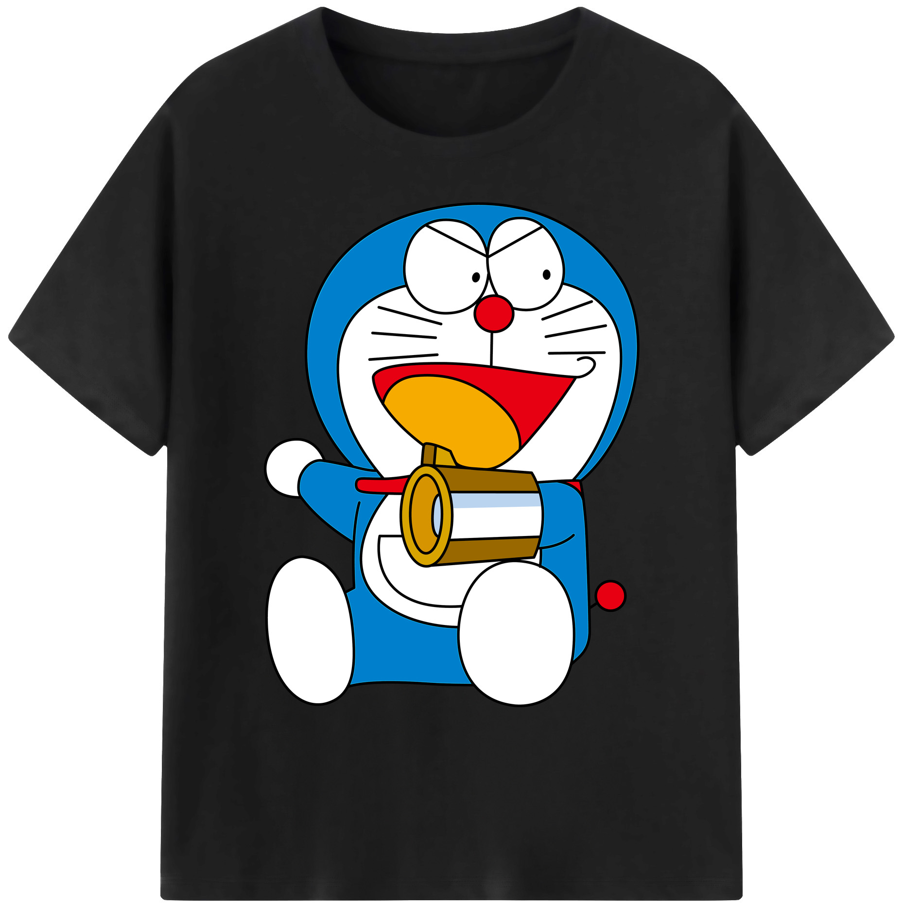 （画像用） ドラえもん Doraemon 綿100％ メンズ半袖Tシャツ｜肌触りやわらか＆通気性