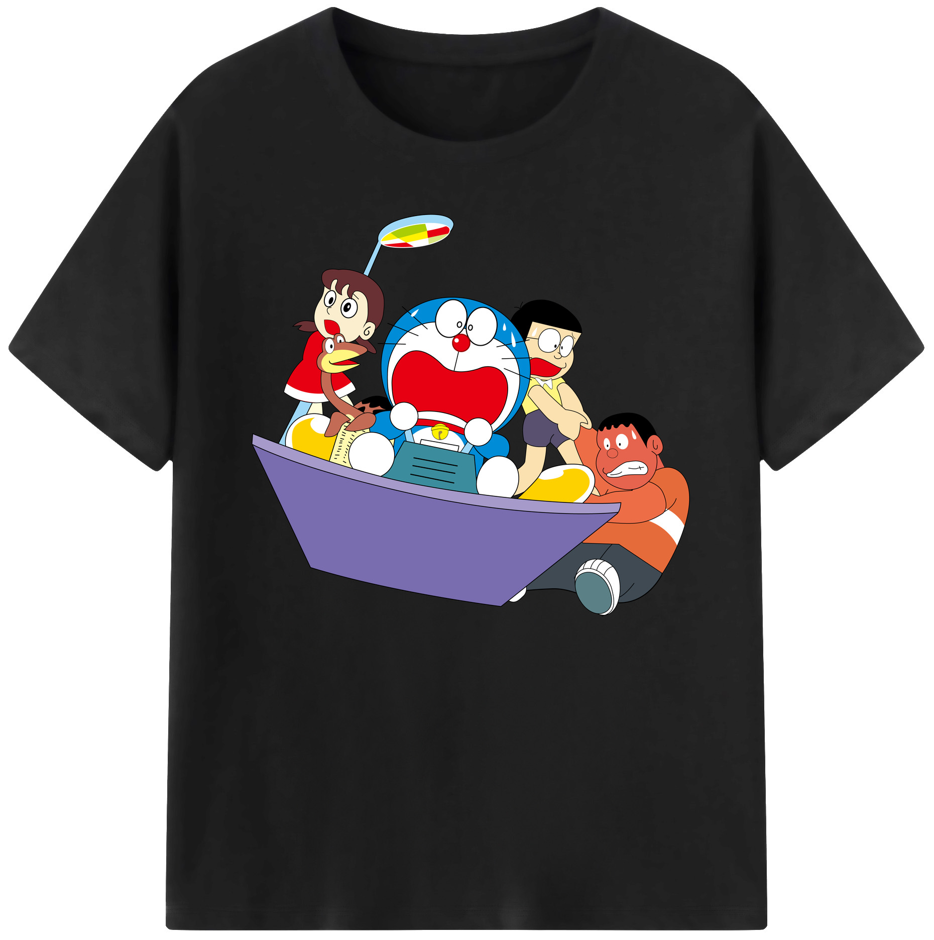 （画像用） ドラえもん Doraemon 綿100％ メンズ半袖Tシャツ｜肌触りやわらか＆通気性