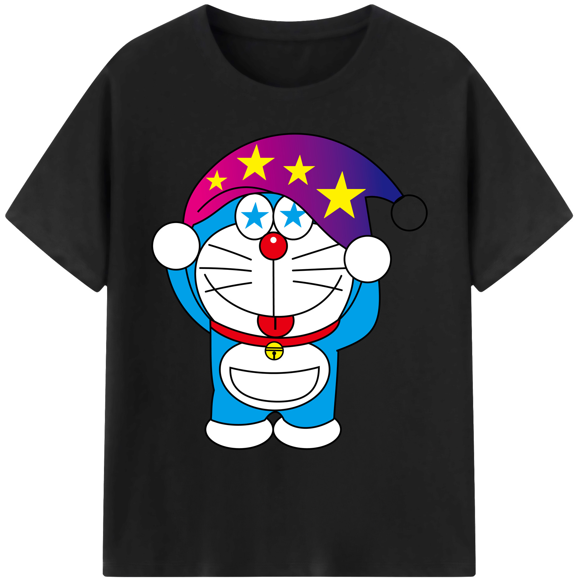 （画像用） ドラえもん Doraemon 綿100％ メンズ半袖Tシャツ｜肌触りやわらか＆通気性