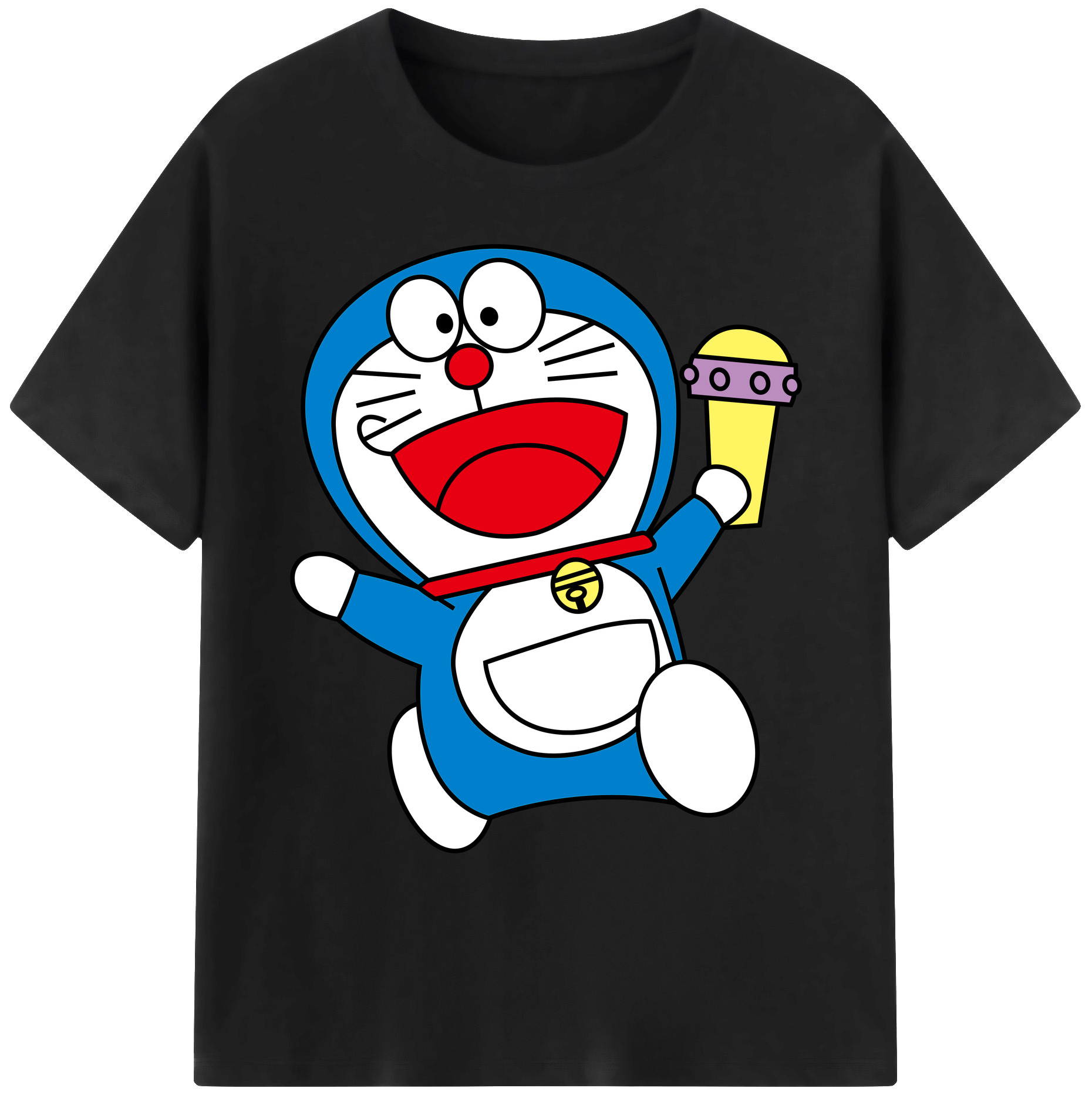（画像用） ドラえもん Doraemon 綿100％ メンズ半袖Tシャツ｜肌触りやわらか＆通気性