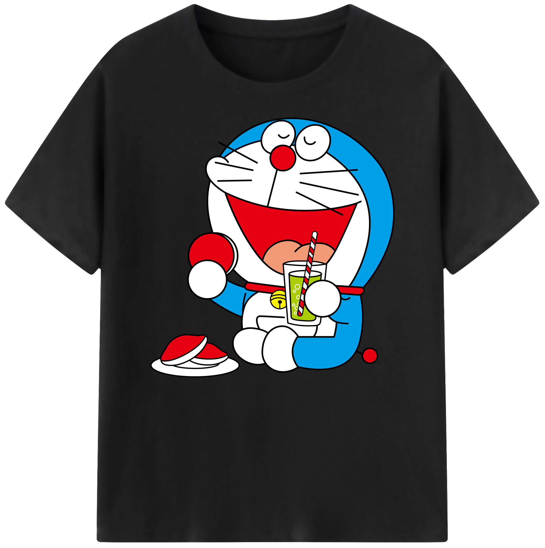 （画像用） ドラえもん Doraemon 綿100％ メンズ半袖Tシャツ｜肌触りやわらか＆通気性