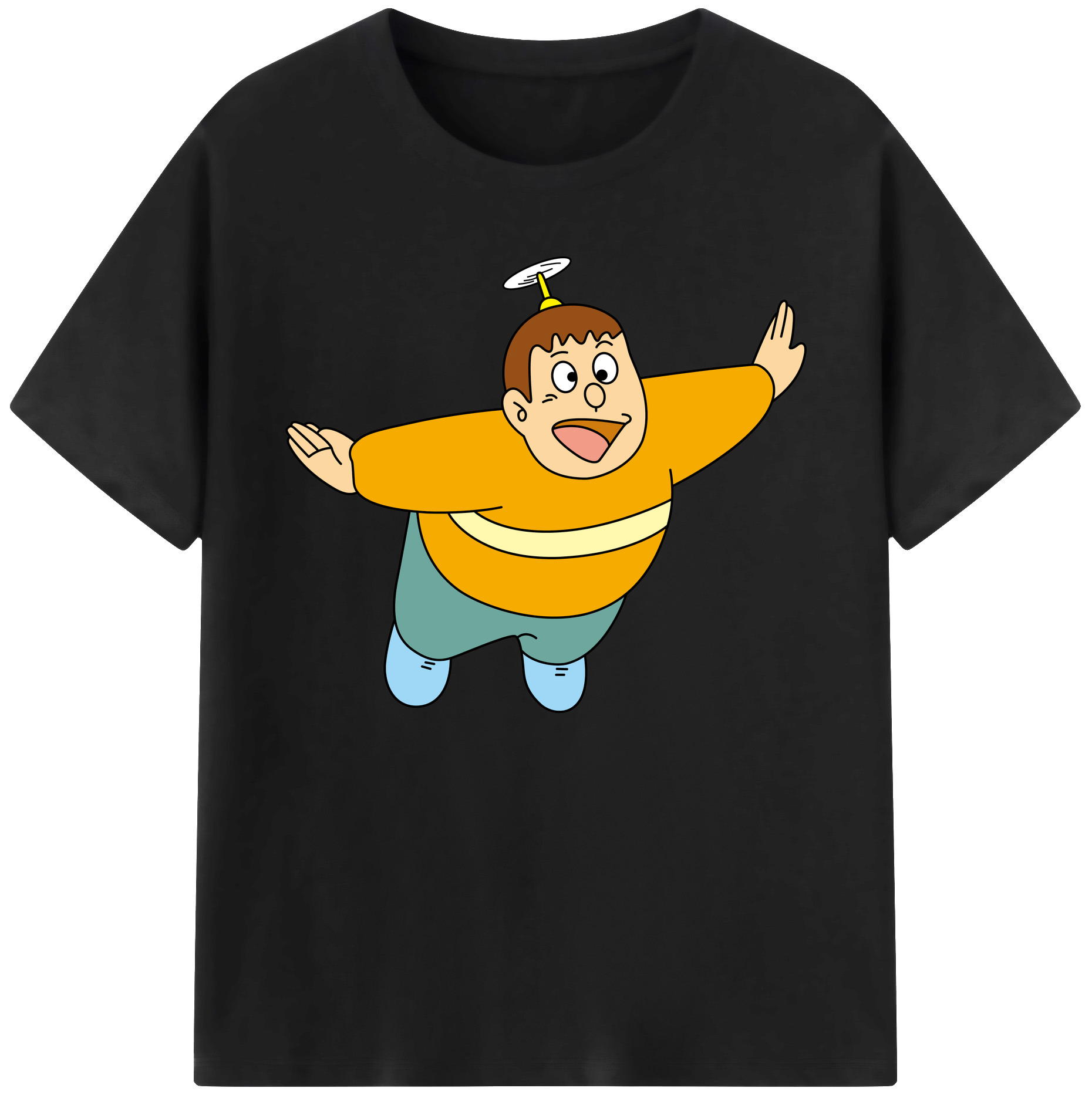 （画像用） ドラえもん 剛田武 Doraemon Gouta Takeshi 綿100％ メンズ半袖Tシャツ｜肌触りやわらか＆通気性