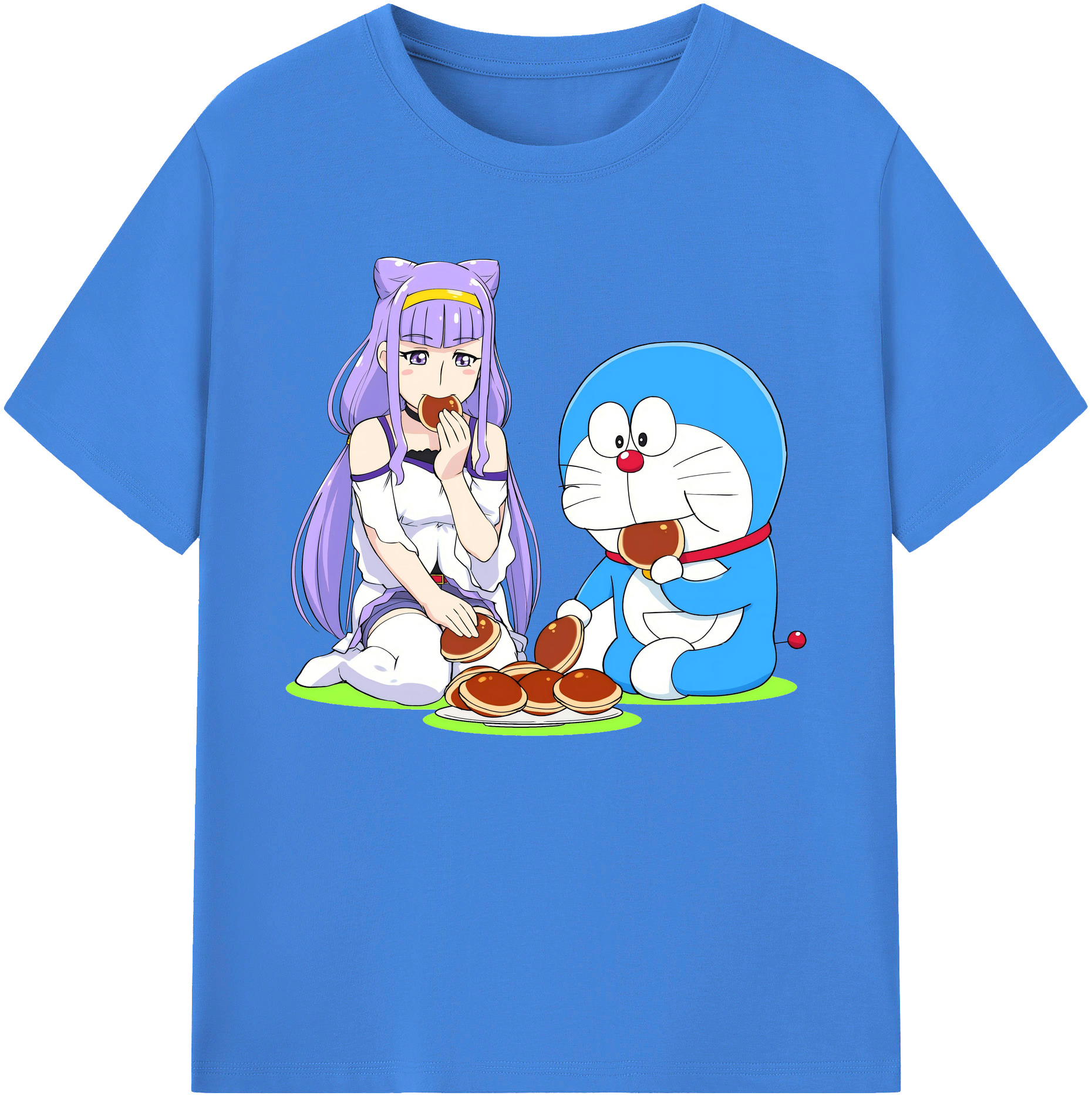 （画像用） ドラえもん Doraemon 綿100％ メンズ半袖Tシャツ｜肌触りやわらか＆通気性