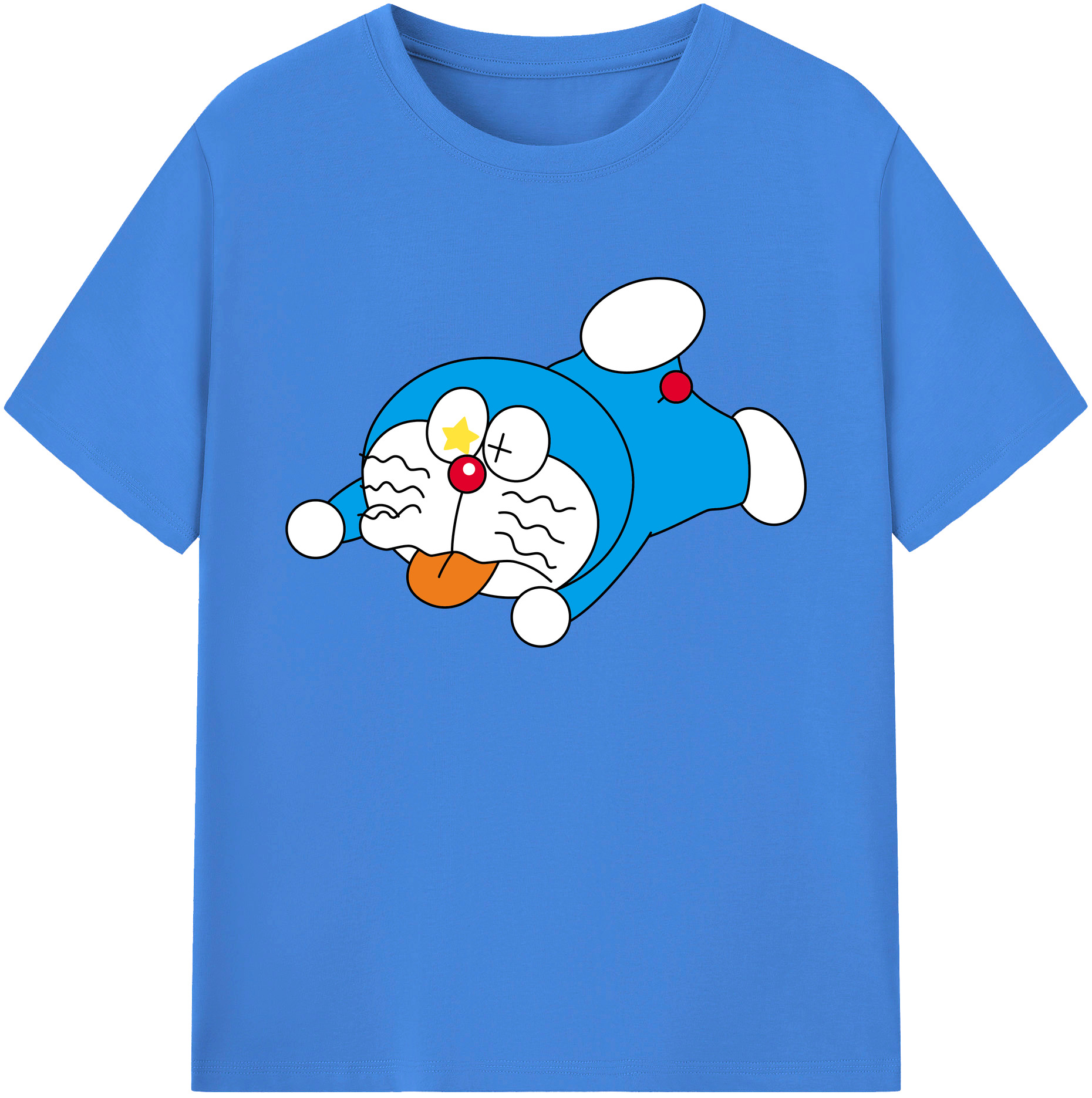 （画像用） ドラえもん Doraemon 綿100％ メンズ半袖Tシャツ｜肌触りやわらか＆通気性
