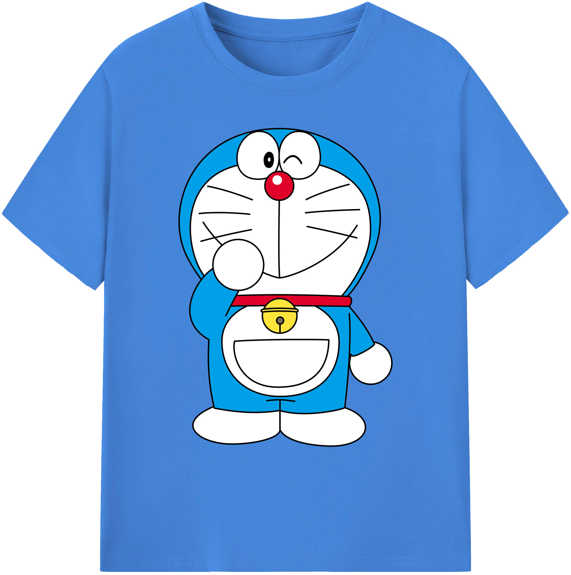 （画像用） ドラえもん Doraemon 綿100％ メンズ半袖Tシャツ｜肌触りやわらか＆通気性