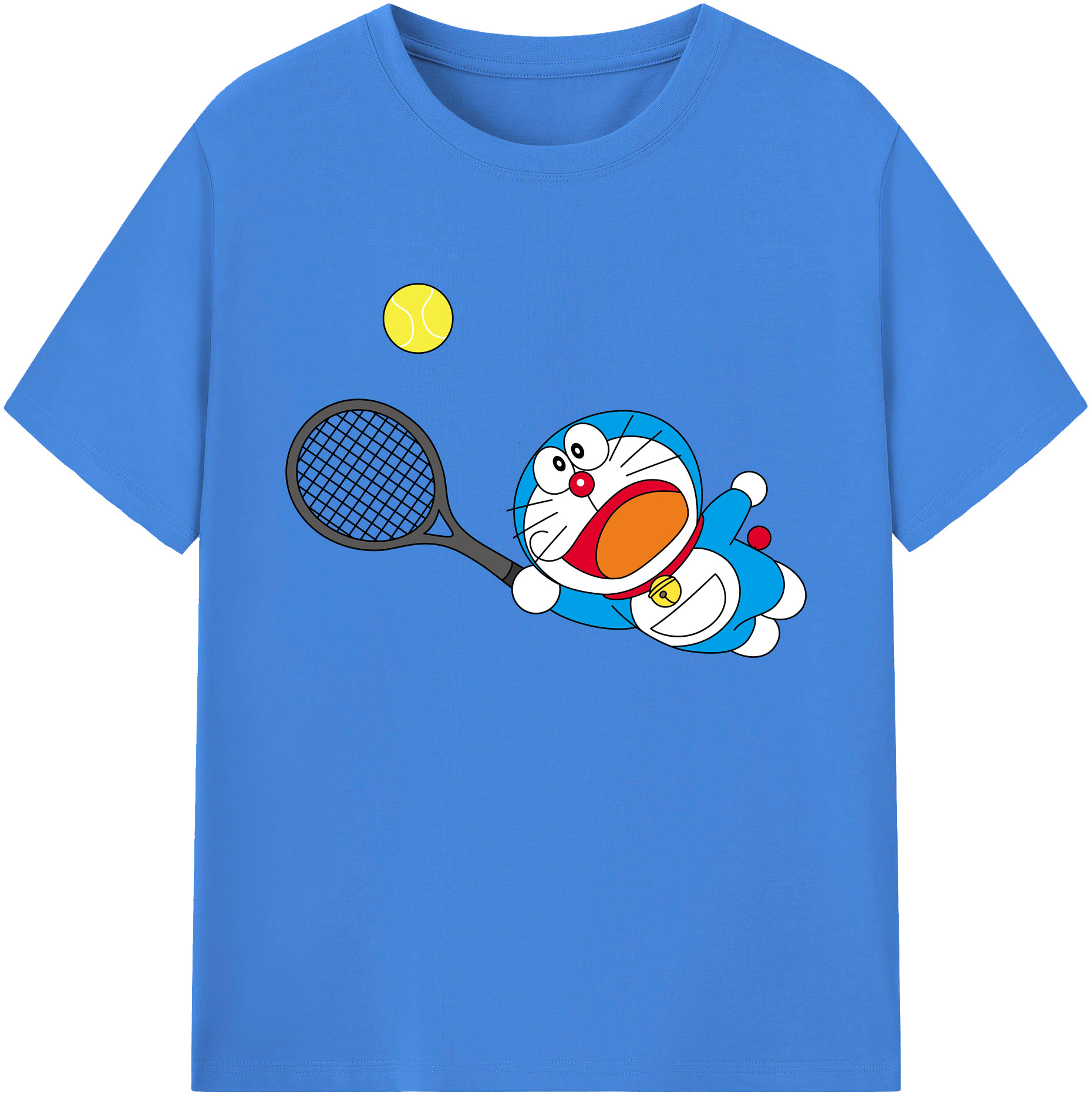 （画像用） ドラえもん Doraemon 綿100％ メンズ半袖Tシャツ｜肌触りやわらか＆通気性