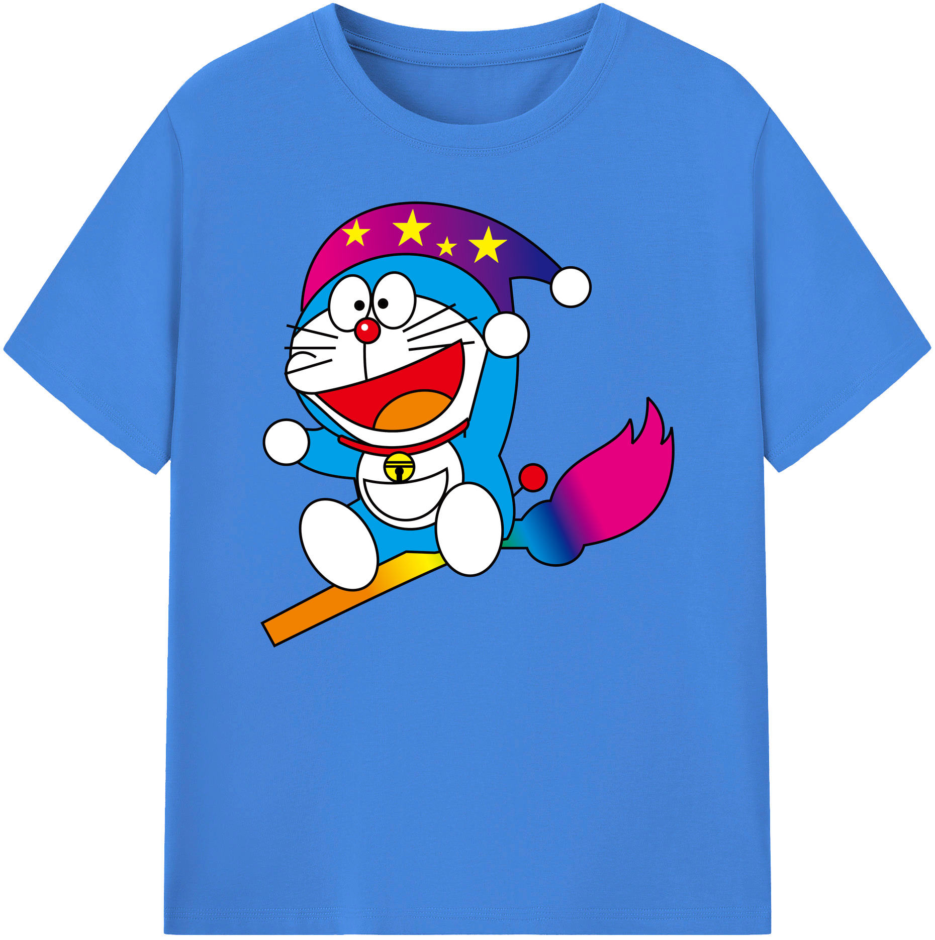 （画像用） ドラえもん Doraemon 綿100％ メンズ半袖Tシャツ｜肌触りやわらか＆通気性