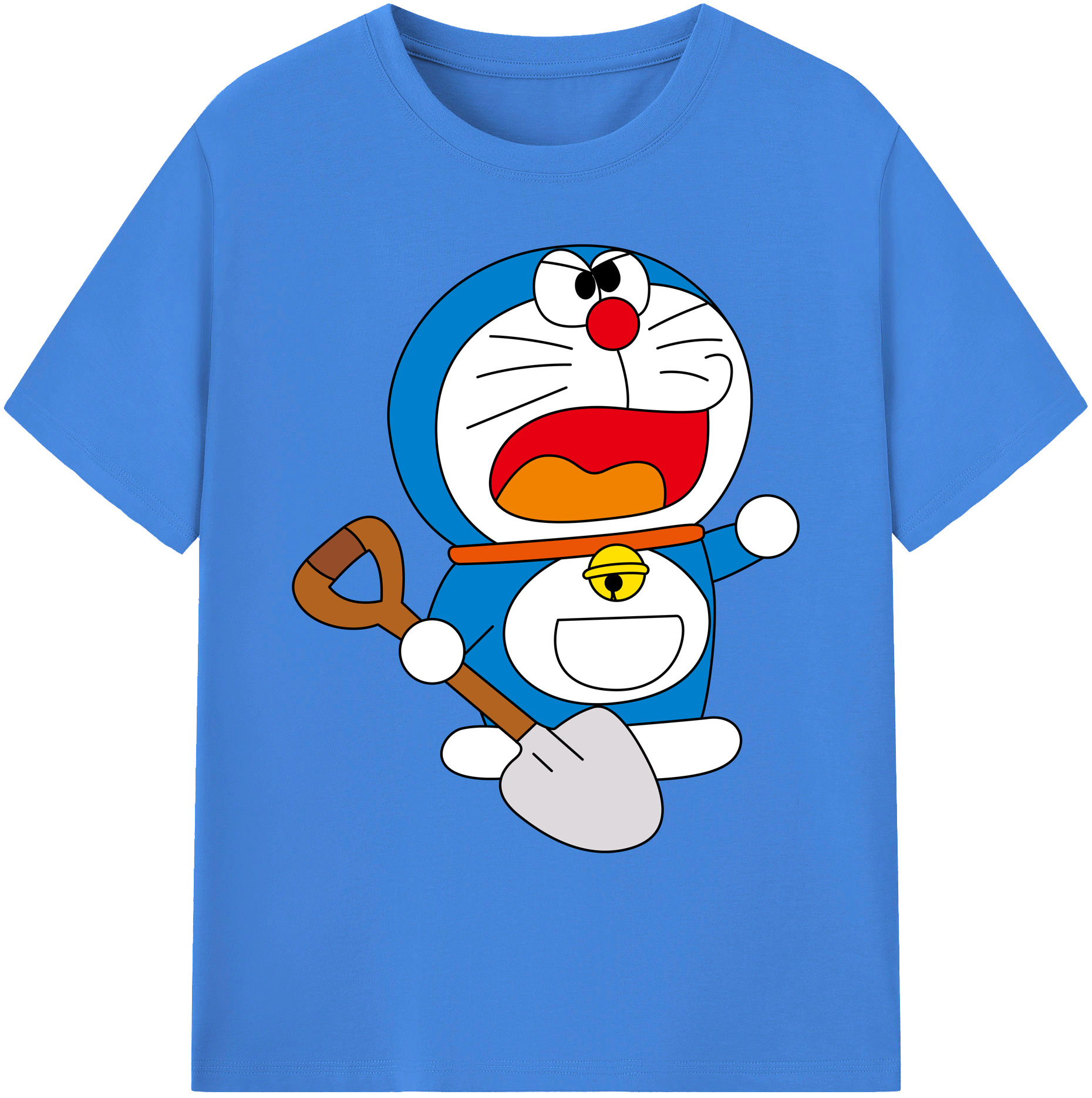 （画像用） ドラえもん Doraemon 綿100％ メンズ半袖Tシャツ｜肌触りやわらか＆通気性