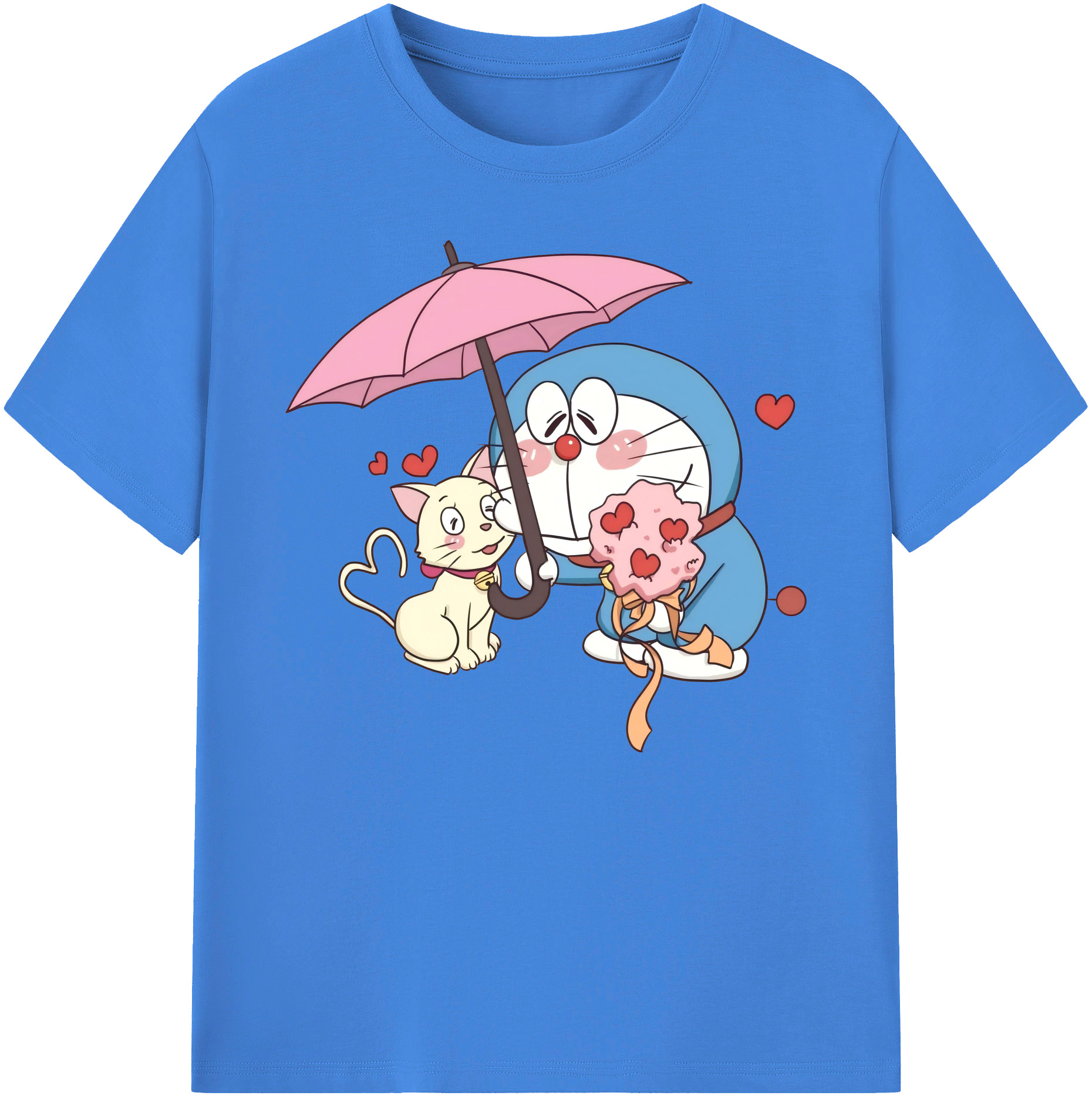 （画像用） ドラえもん Doraemon 綿100％ メンズ半袖Tシャツ｜肌触りやわらか＆通気性