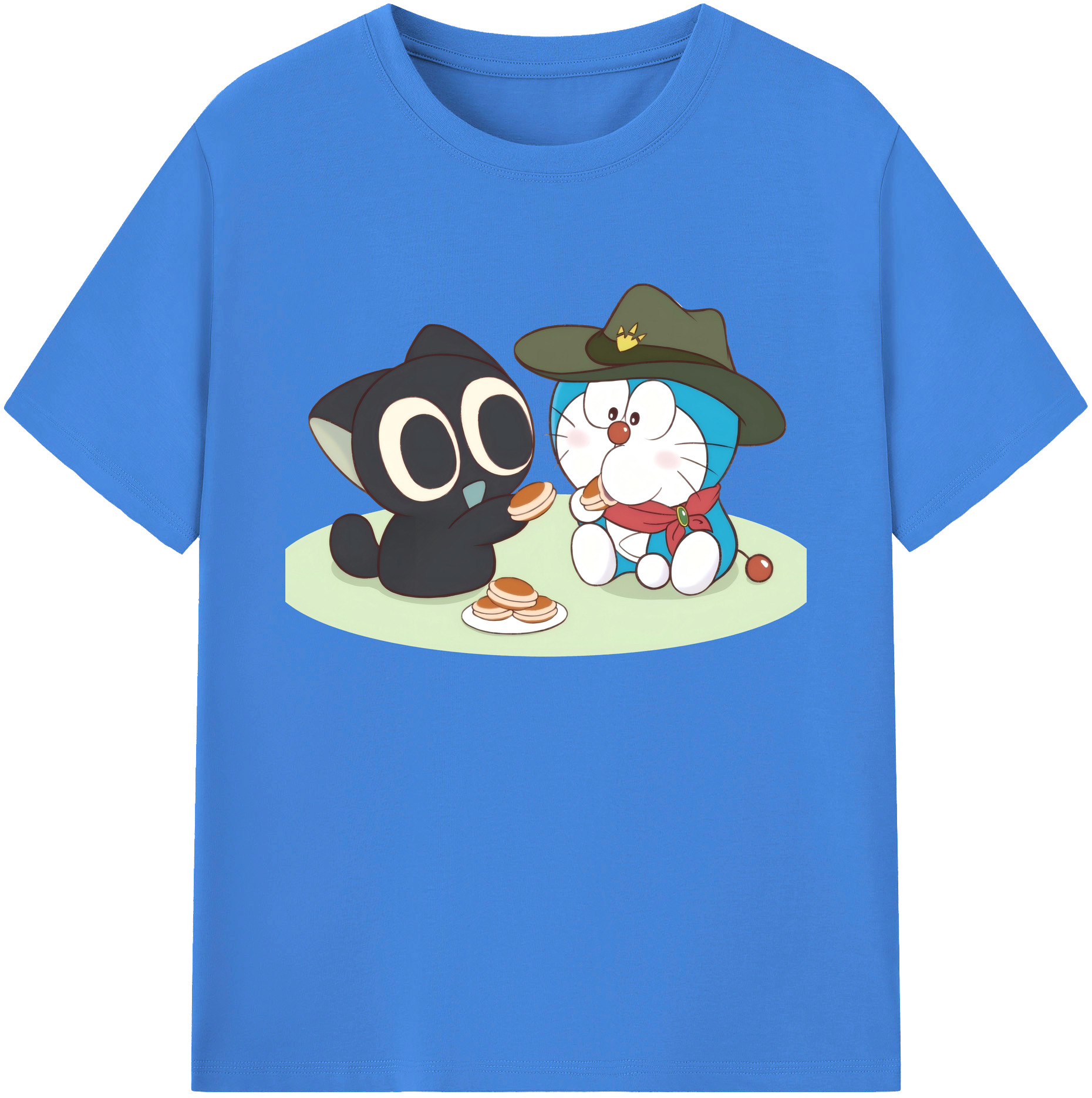 （画像用） ドラえもん Doraemon 綿100％ メンズ半袖Tシャツ｜肌触りやわらか＆通気性