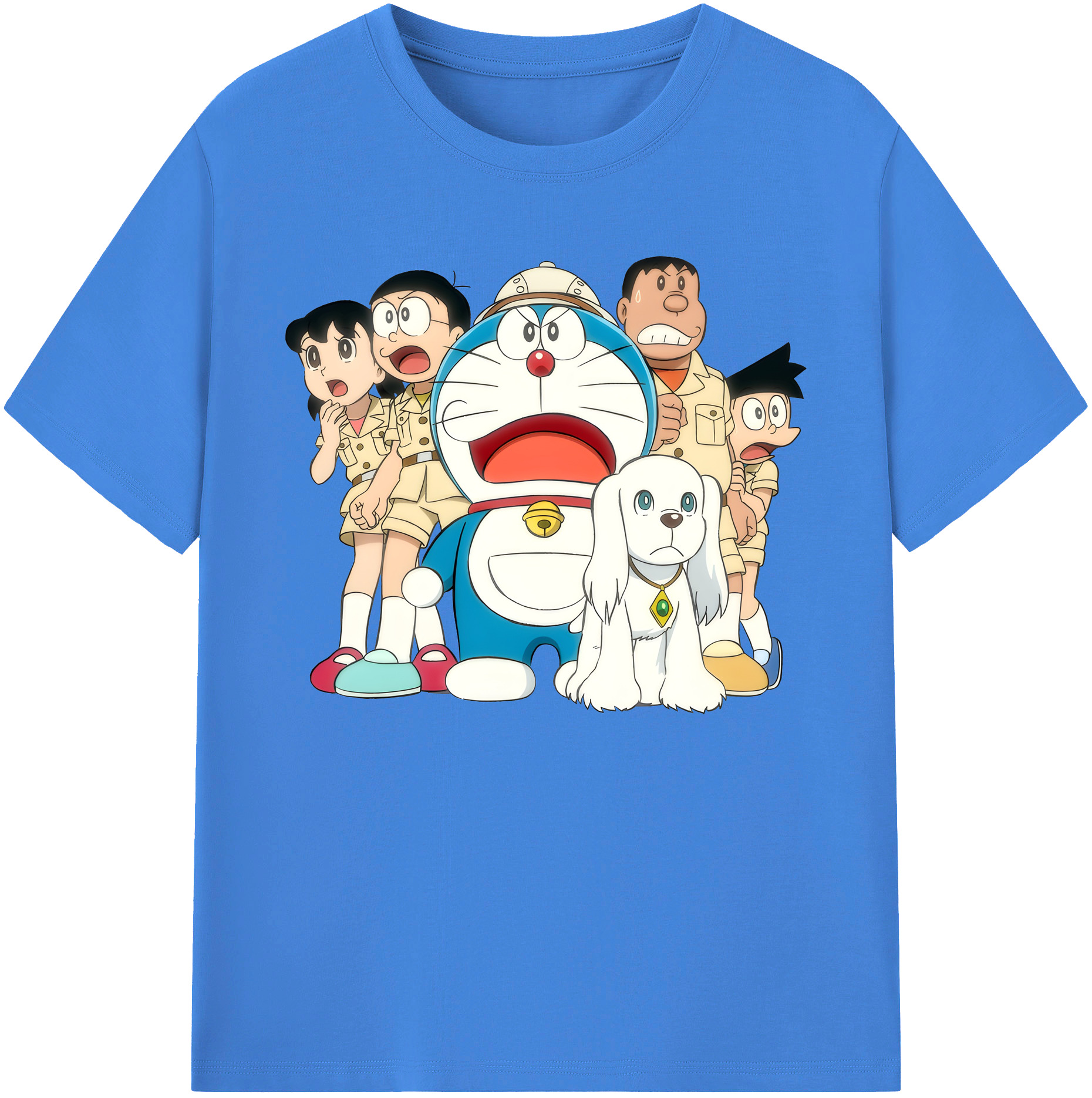 （画像用） ドラえもん Doraemon 綿100％ メンズ半袖Tシャツ｜肌触りやわらか＆通気性
