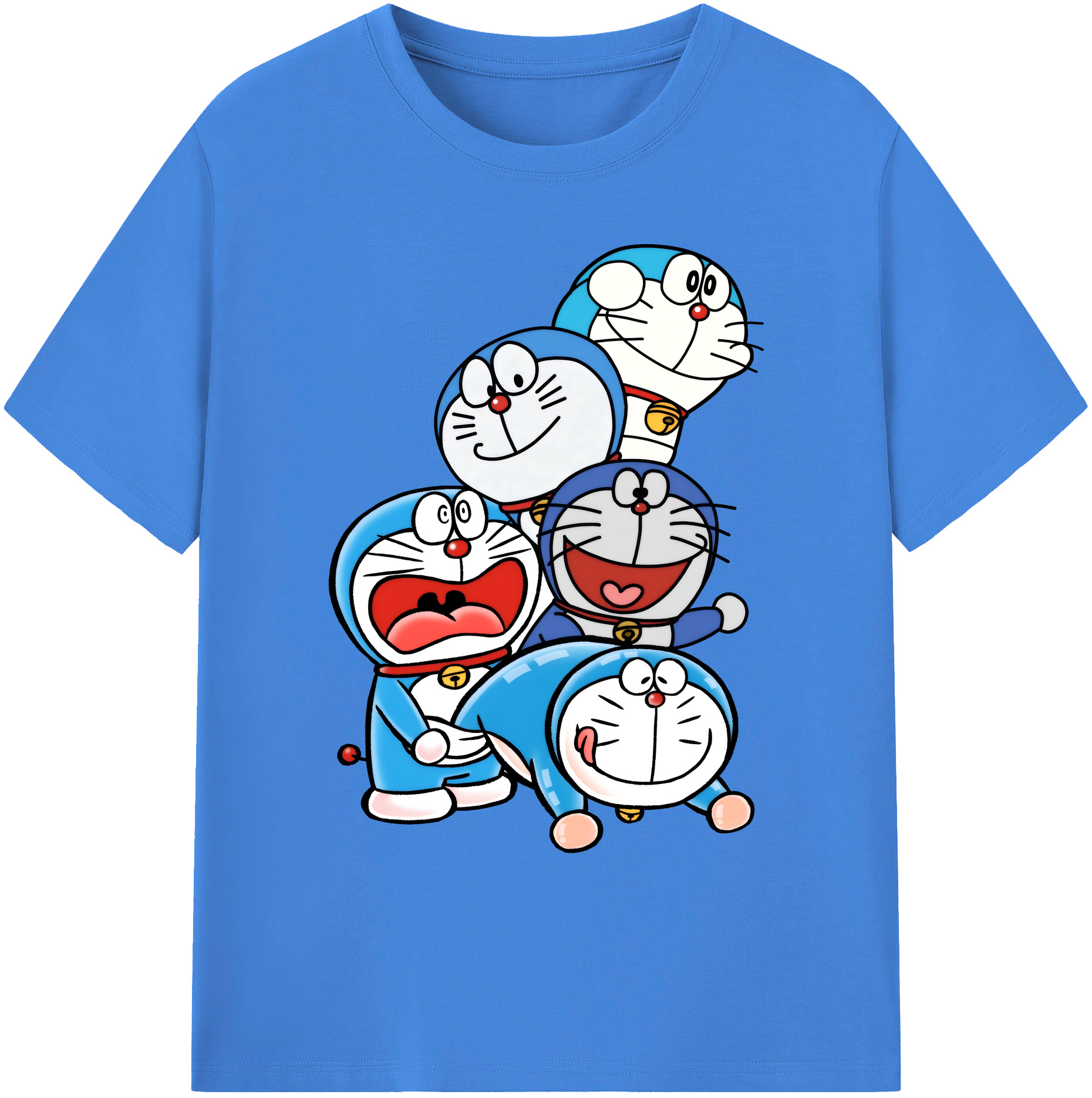 （画像用） ドラえもん Doraemon 綿100％ メンズ半袖Tシャツ｜肌触りやわらか＆通気性