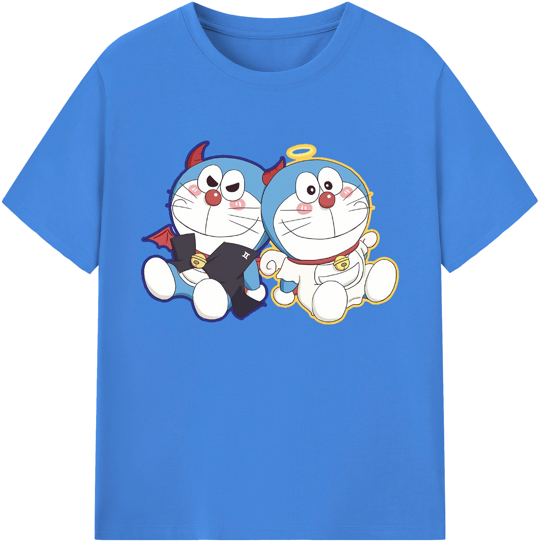 （画像用） ドラえもん Doraemon 綿100％ メンズ半袖Tシャツ｜肌触りやわらか＆通気性