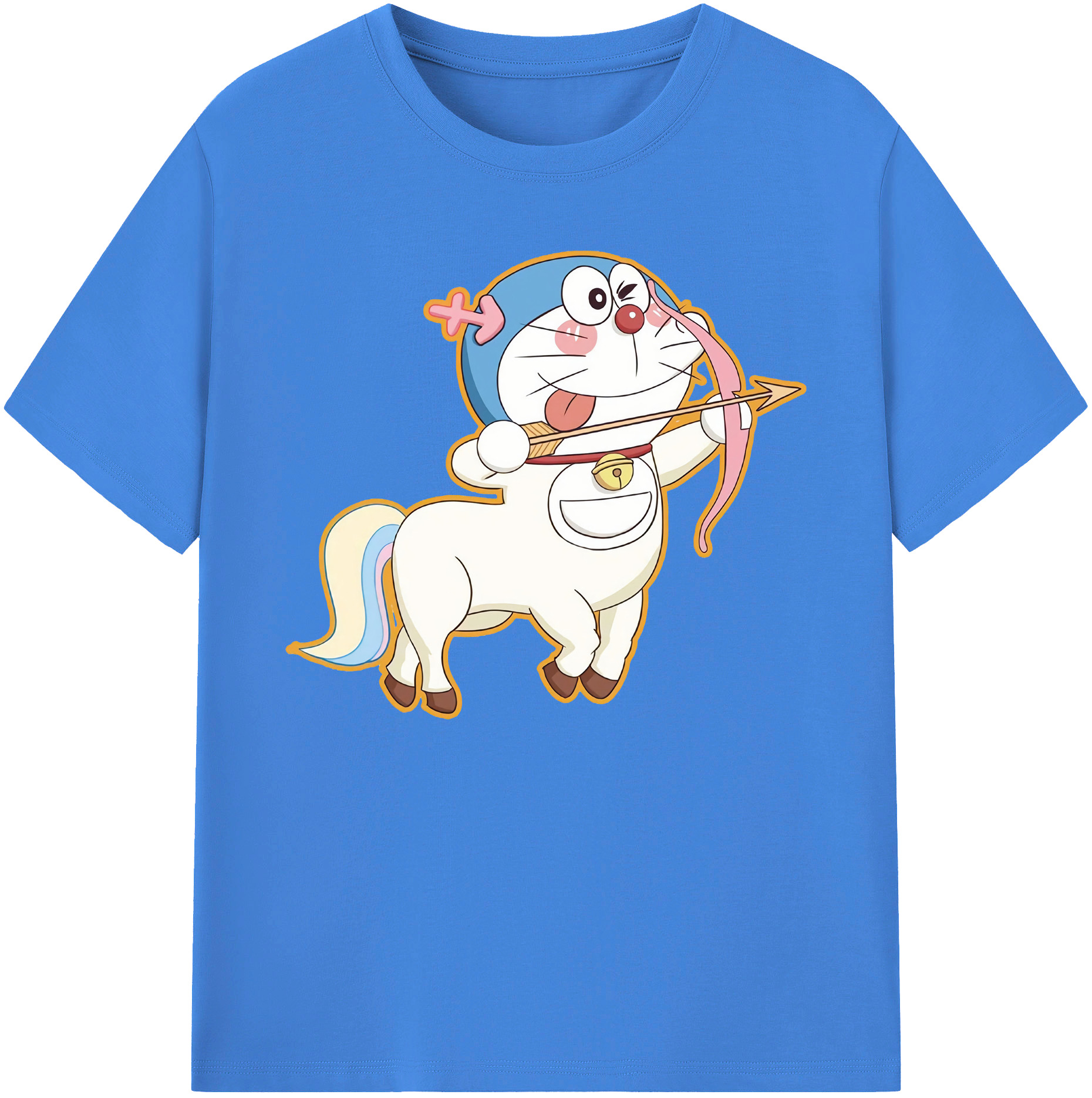 （画像用） ドラえもん Doraemon 綿100％ メンズ半袖Tシャツ｜肌触りやわらか＆通気性
