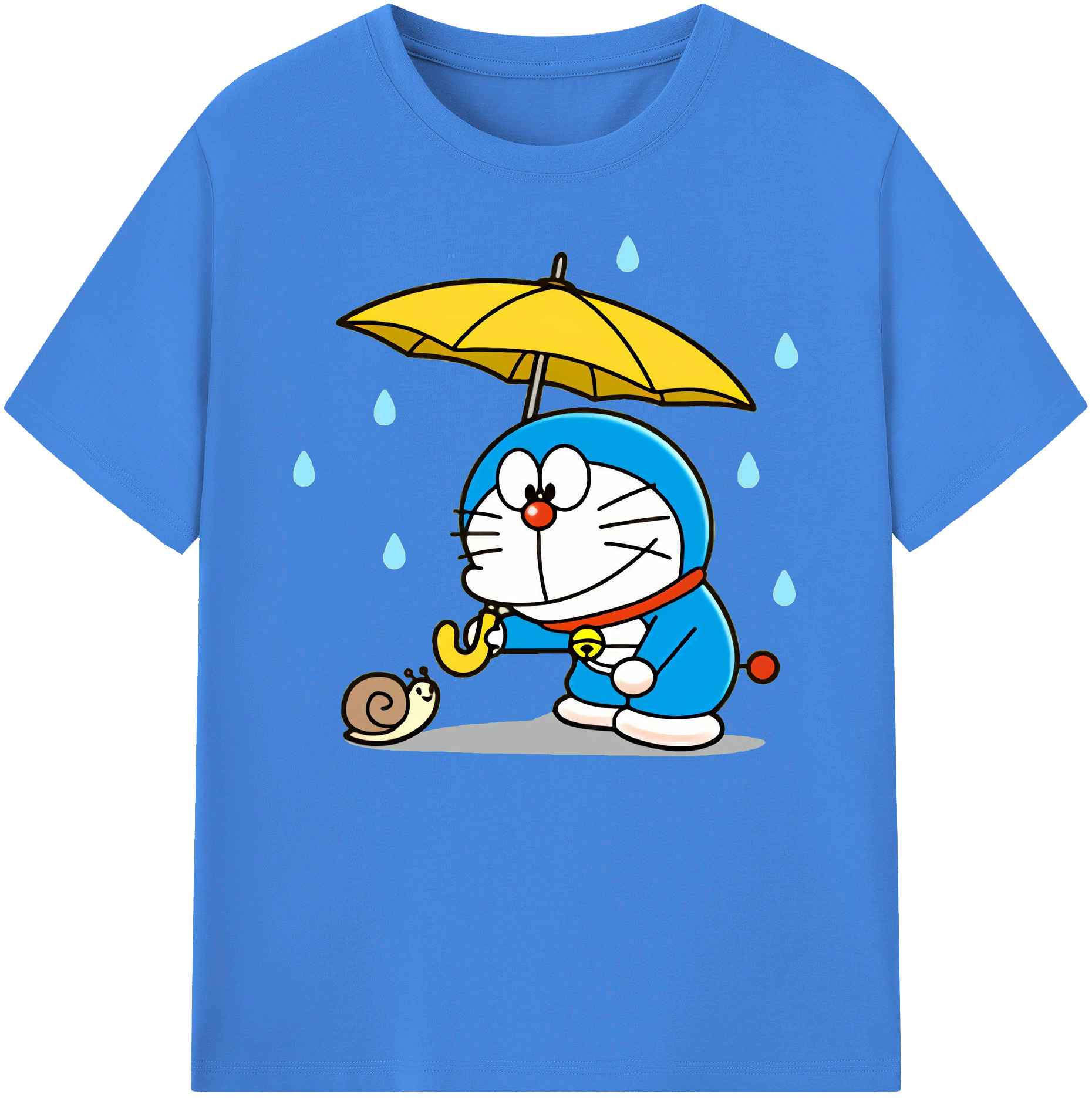 （画像用） ドラえもん Doraemon 綿100％ メンズ半袖Tシャツ｜肌触りやわらか＆通気性