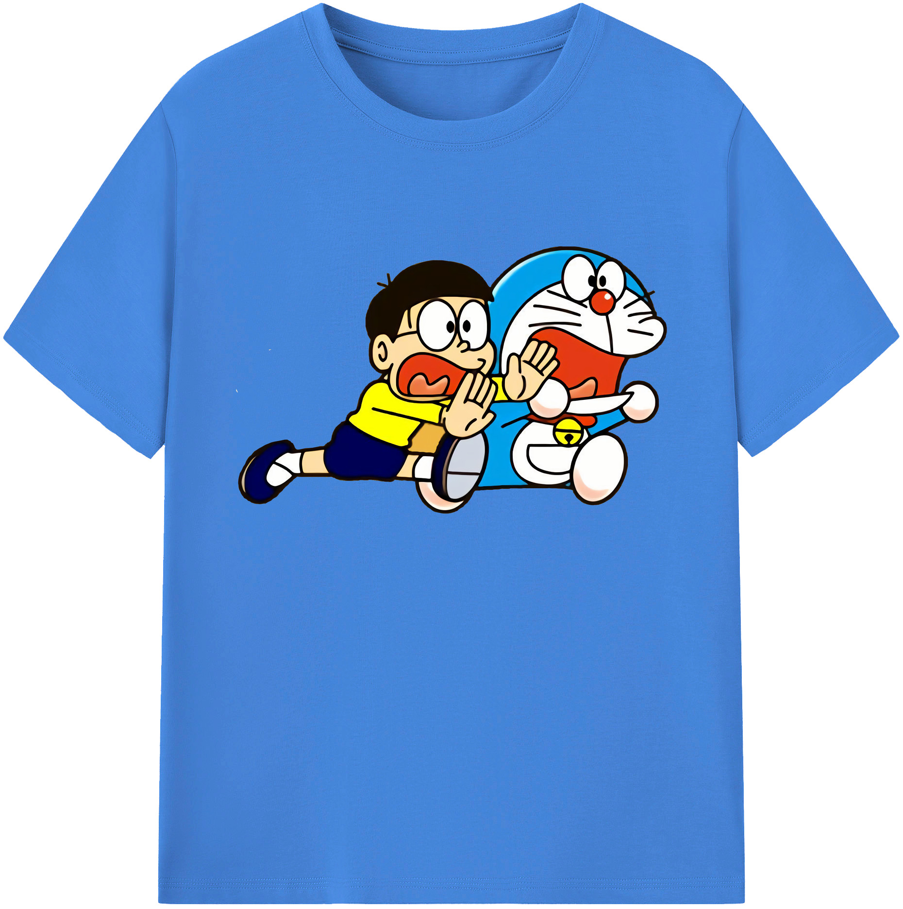 （画像用） ドラえもん Doraemon 綿100％ メンズ半袖Tシャツ｜肌触りやわらか＆通気性