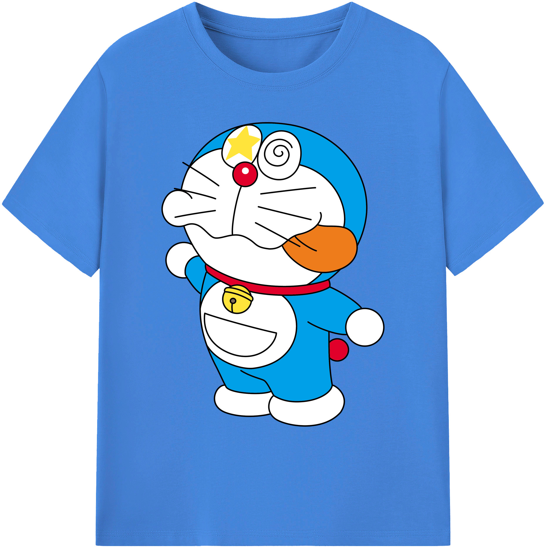 （画像用） ドラえもん Doraemon 綿100％ メンズ半袖Tシャツ｜肌触りやわらか＆通気性
