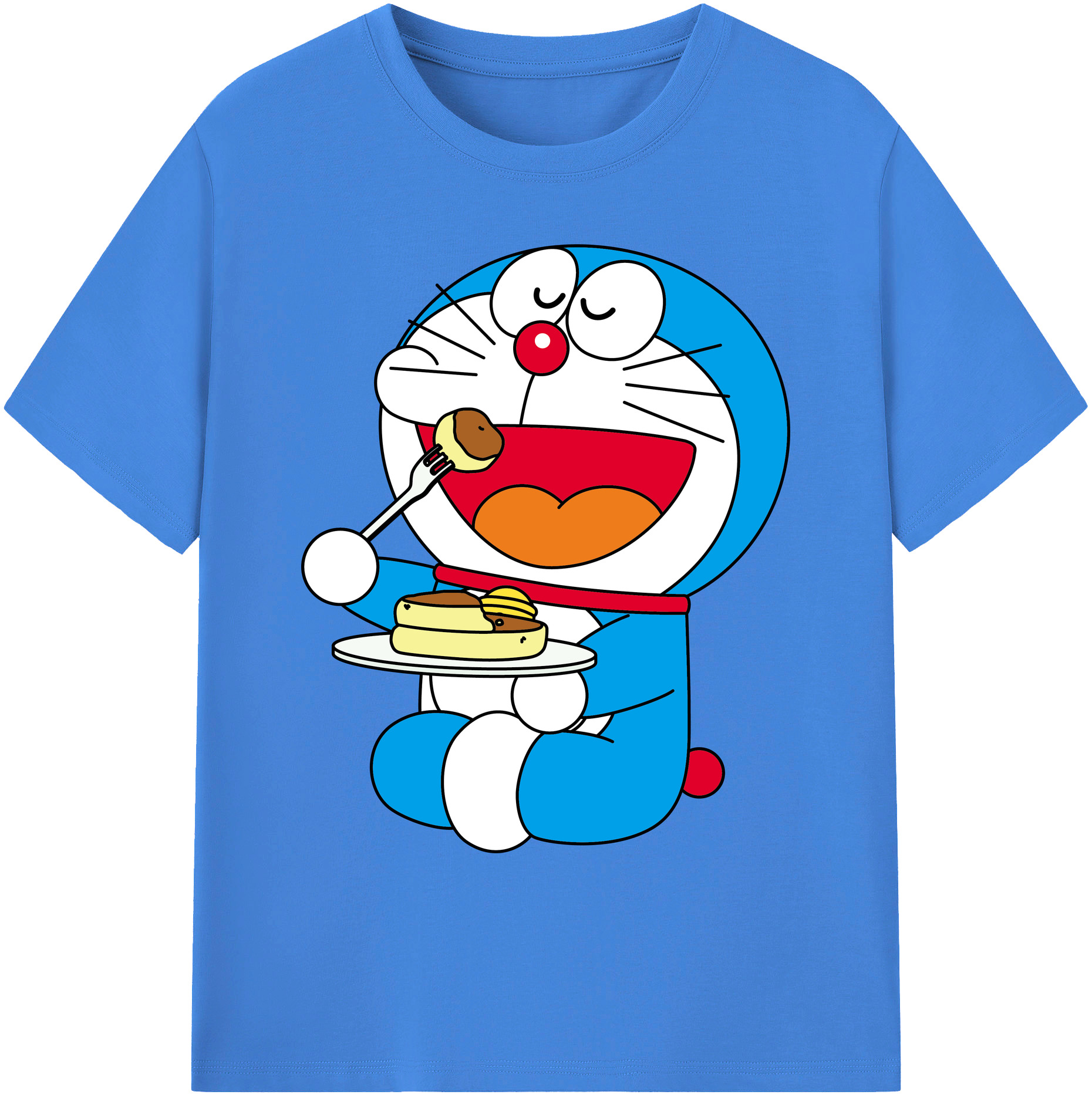 （画像用） ドラえもん Doraemon 綿100％ メンズ半袖Tシャツ｜肌触りやわらか＆通気性
