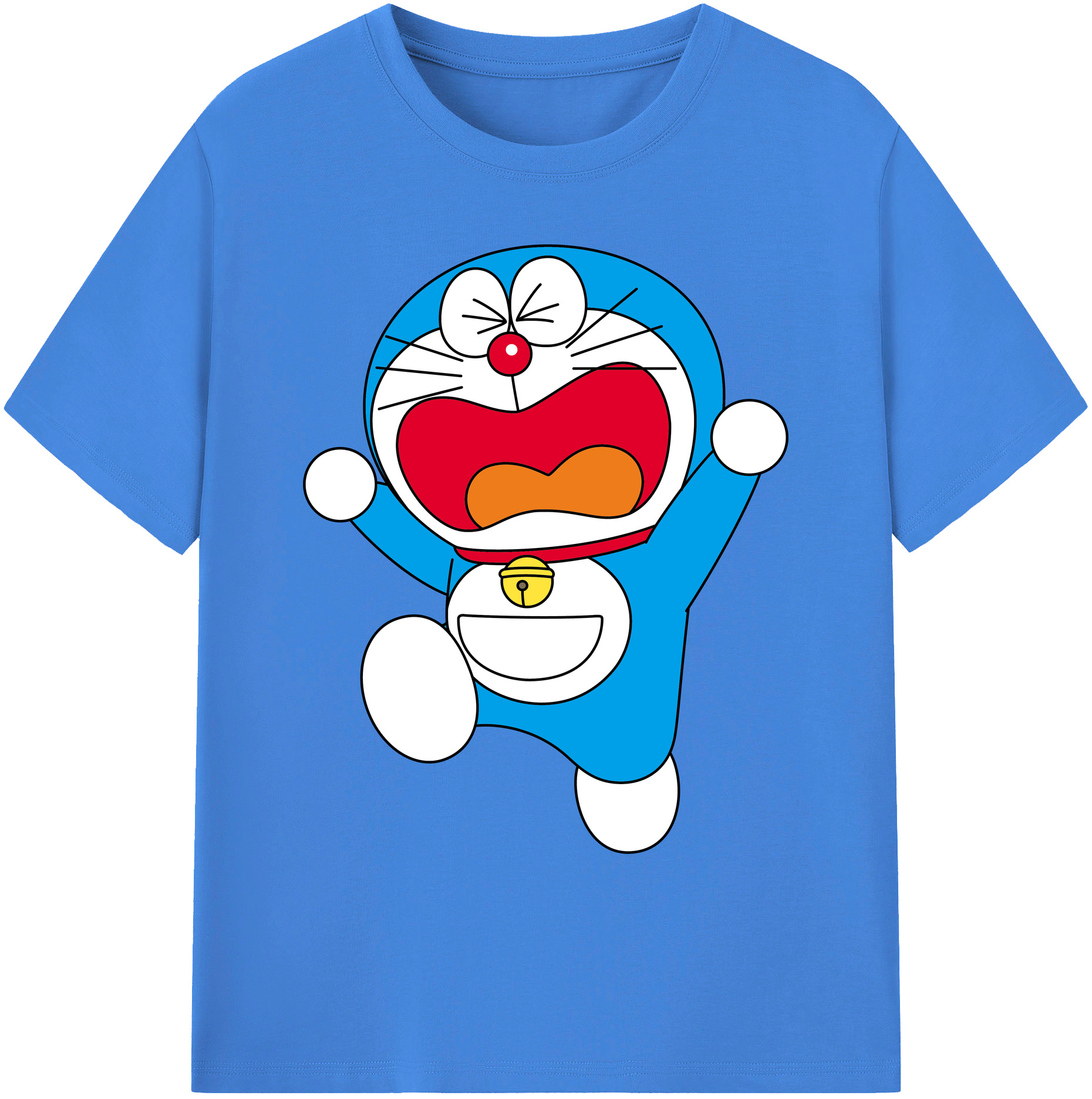 （画像用） ドラえもん Doraemon 綿100％ メンズ半袖Tシャツ｜肌触りやわらか＆通気性