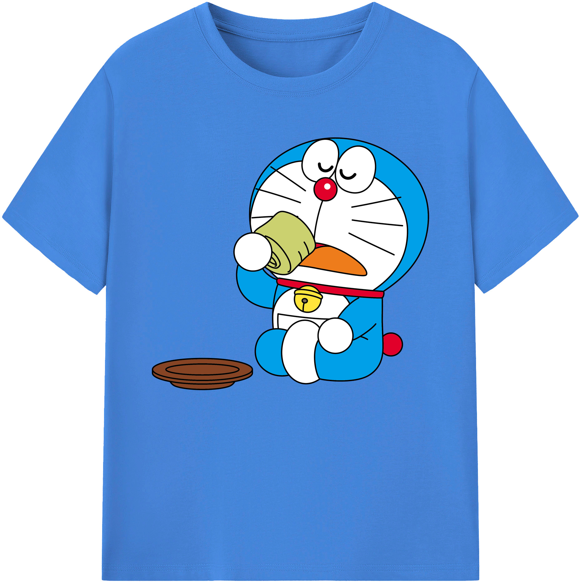 （画像用） ドラえもん Doraemon 綿100％ メンズ半袖Tシャツ｜肌触りやわらか＆通気性