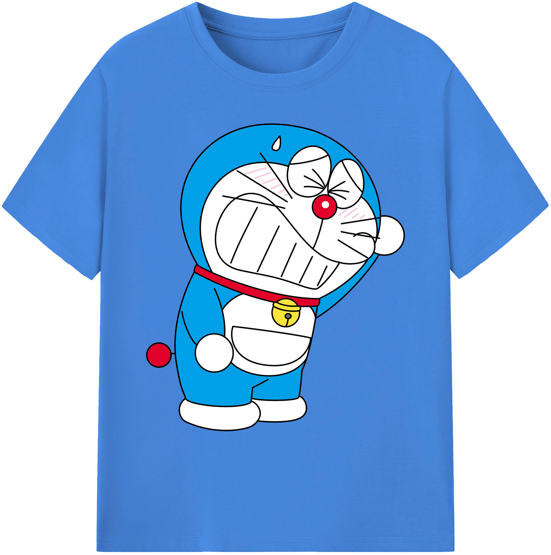 （画像用） ドラえもん Doraemon 綿100％ メンズ半袖Tシャツ｜肌触りやわらか＆通気性