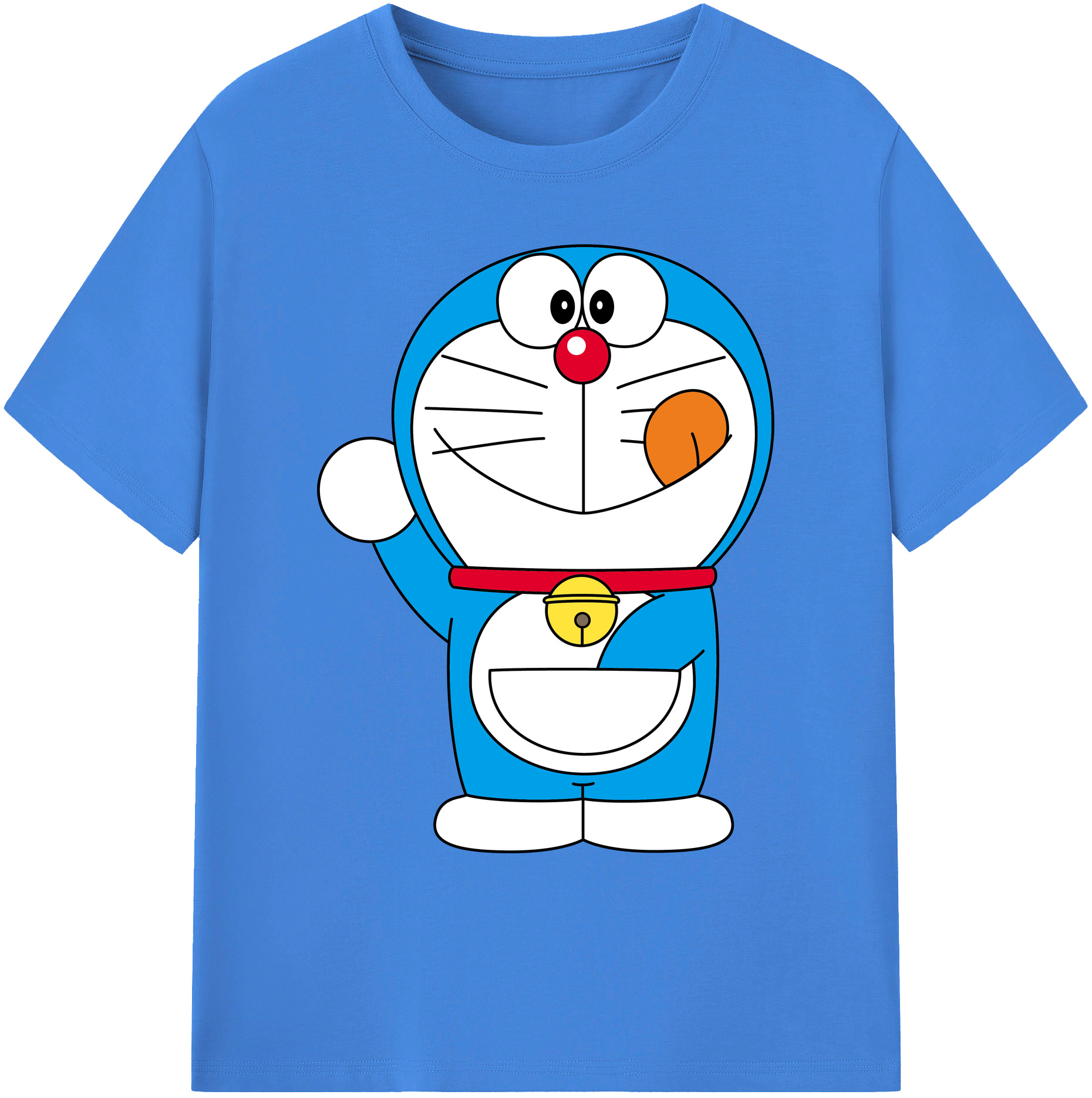 （画像用） ドラえもん Doraemon 綿100％ メンズ半袖Tシャツ｜肌触りやわらか＆通気性