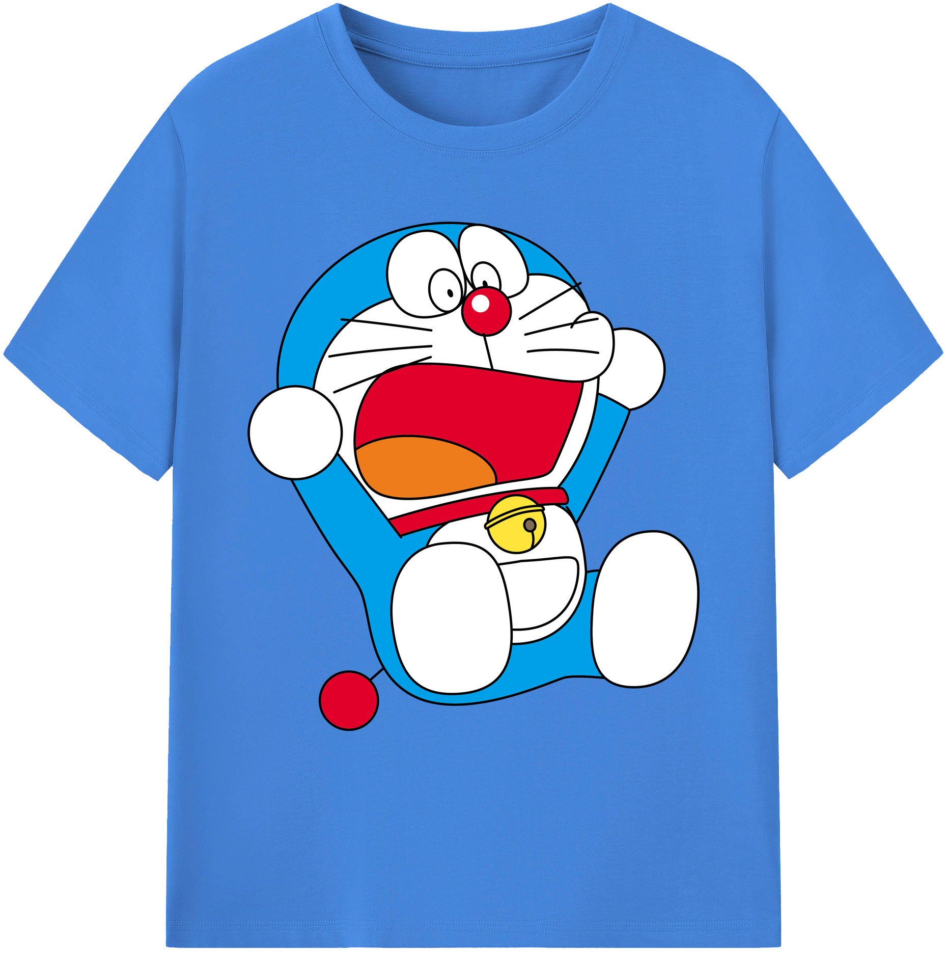（画像用） ドラえもん Doraemon 綿100％ メンズ半袖Tシャツ｜肌触りやわらか＆通気性